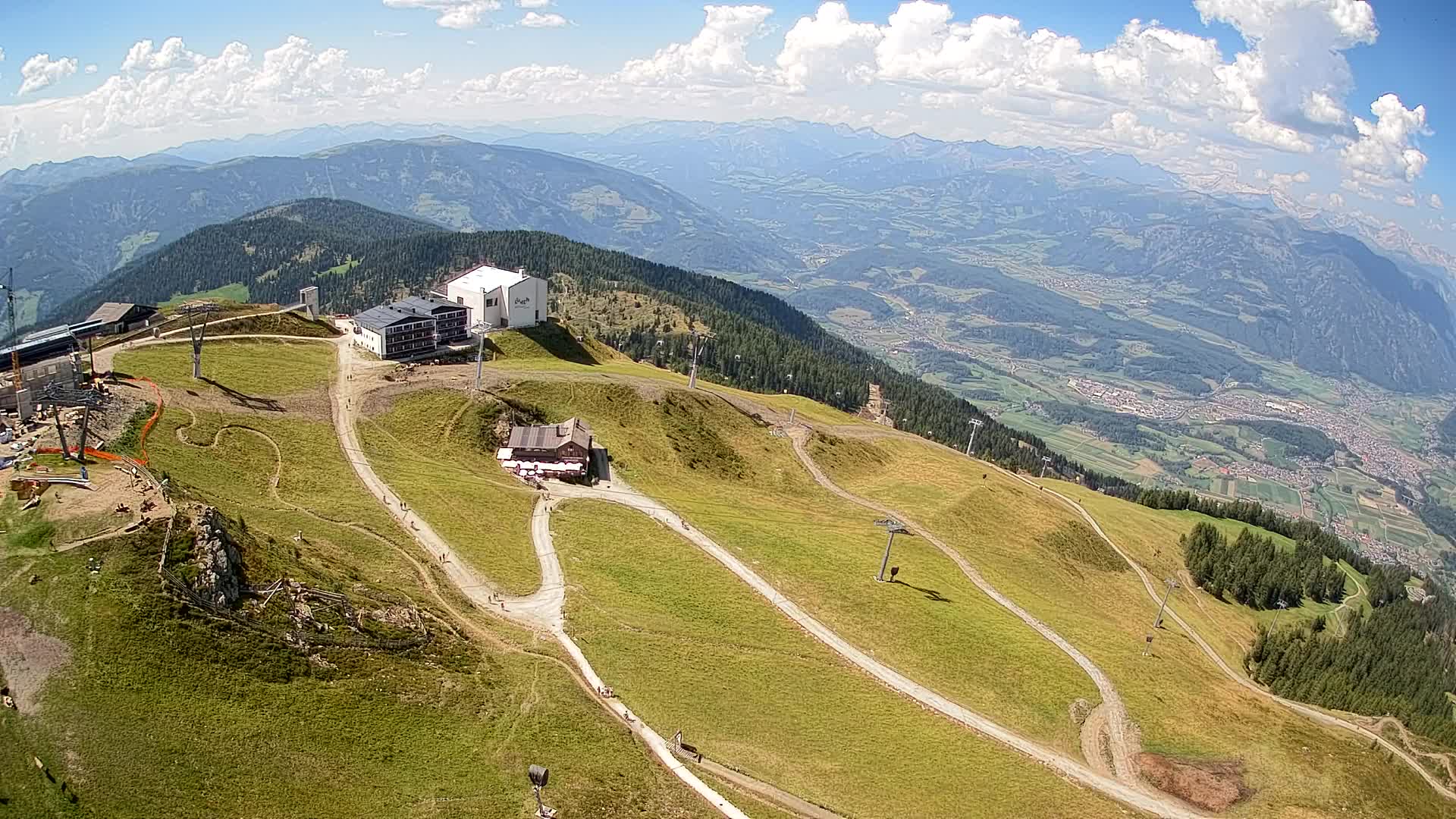 Skigebiet Kronplatz Gipfel | Blick auf Bruneck