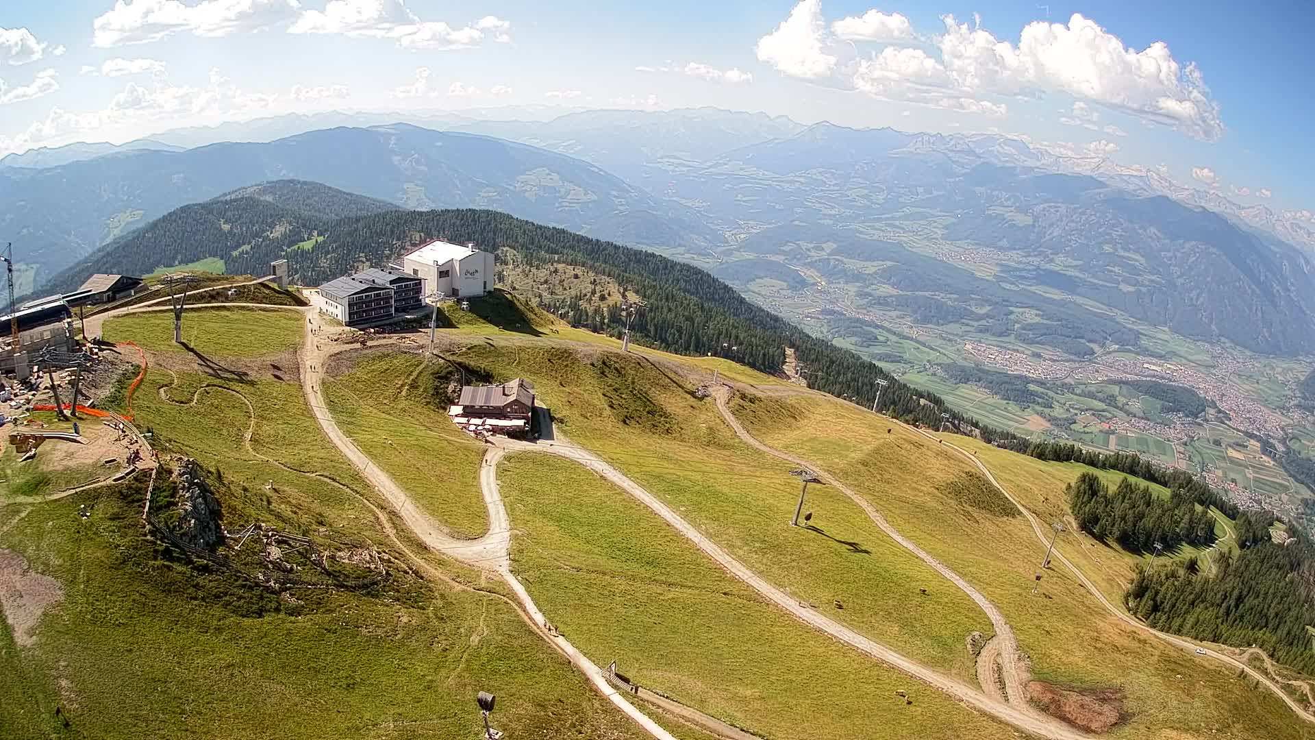 Skigebiet Kronplatz Gipfel | Blick auf Bruneck