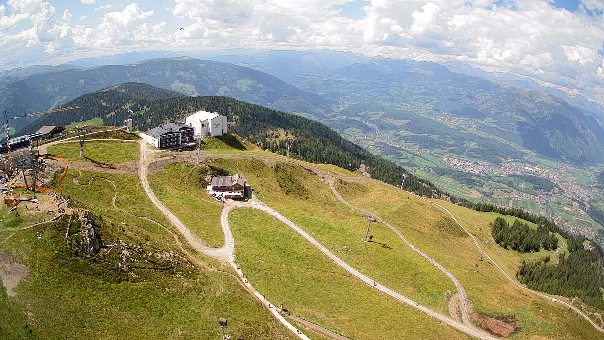 Station de ski Kronplatz sommet | vue sur Brunico