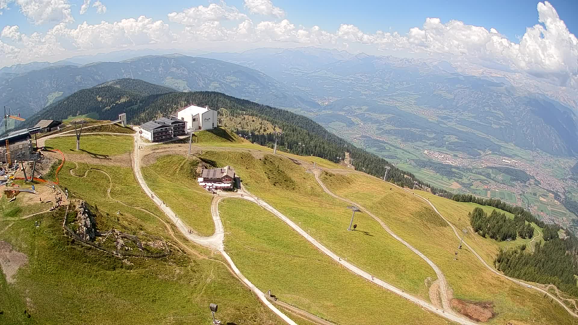 Skigebiet Kronplatz Gipfel | Blick auf Bruneck