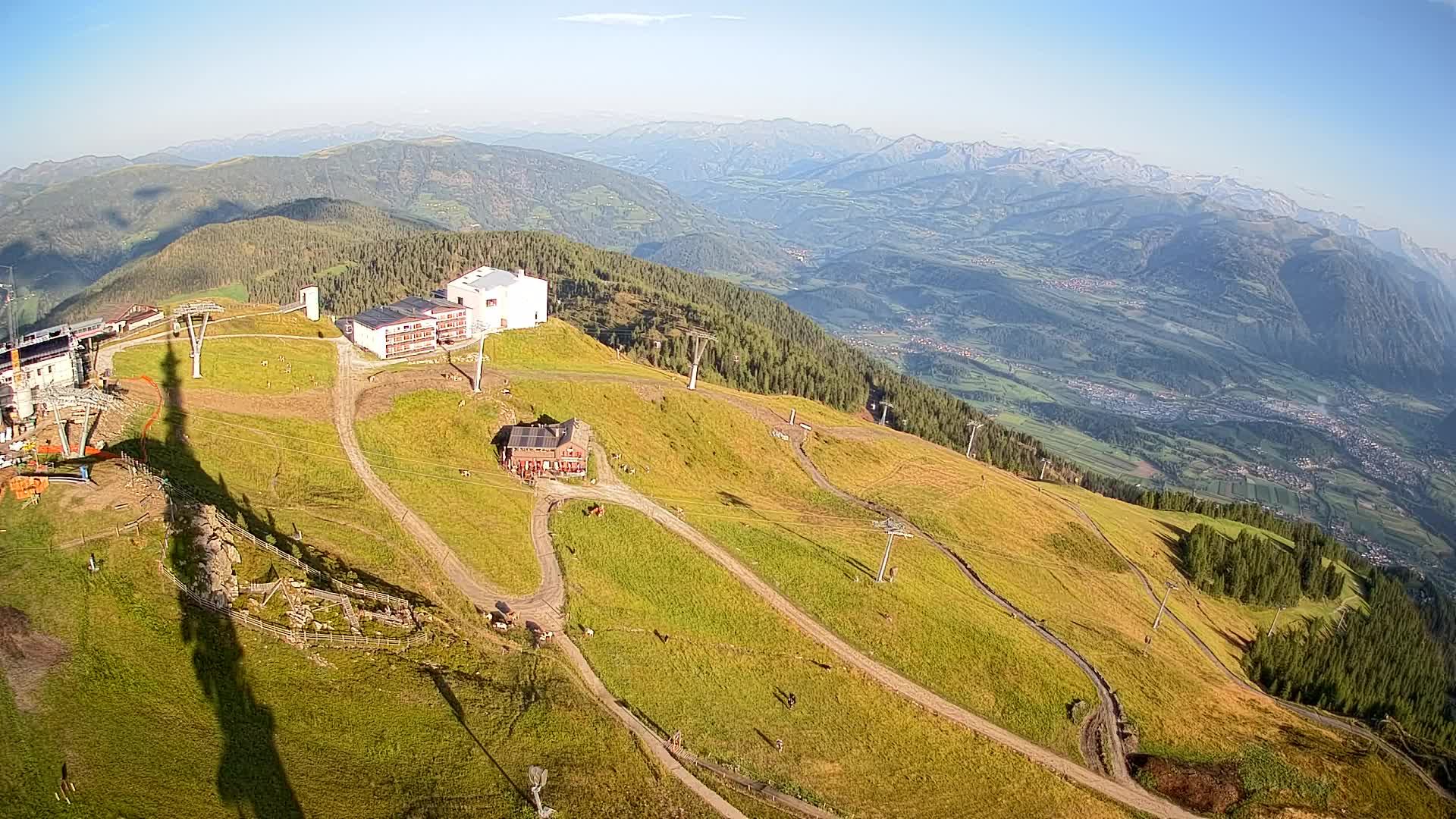 Skigebiet Kronplatz Gipfel | Blick auf Bruneck