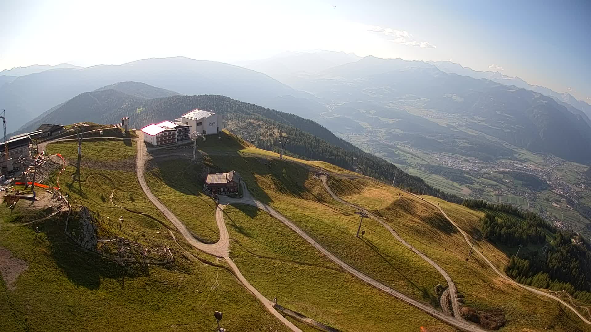 Skigebiet Kronplatz Gipfel | Blick auf Bruneck