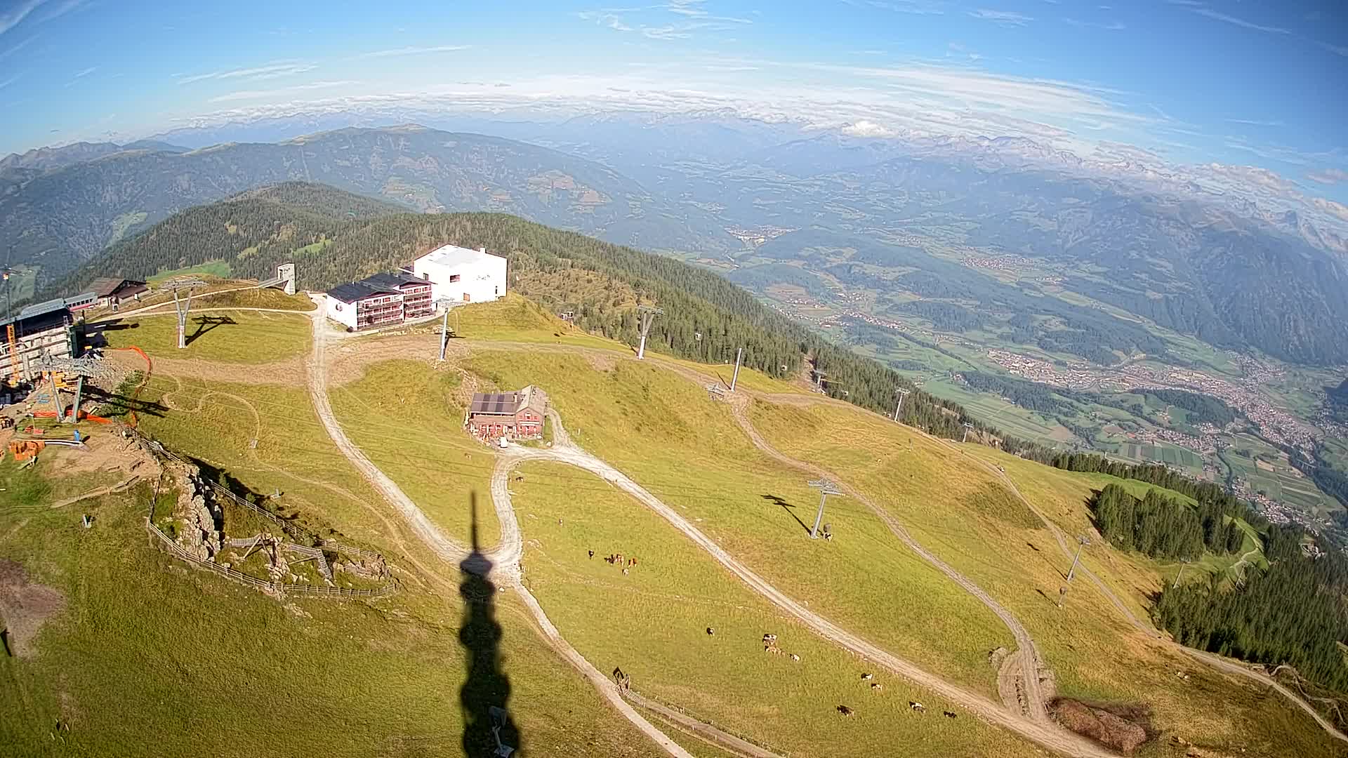 Skigebiet Kronplatz Gipfel | Blick auf Bruneck