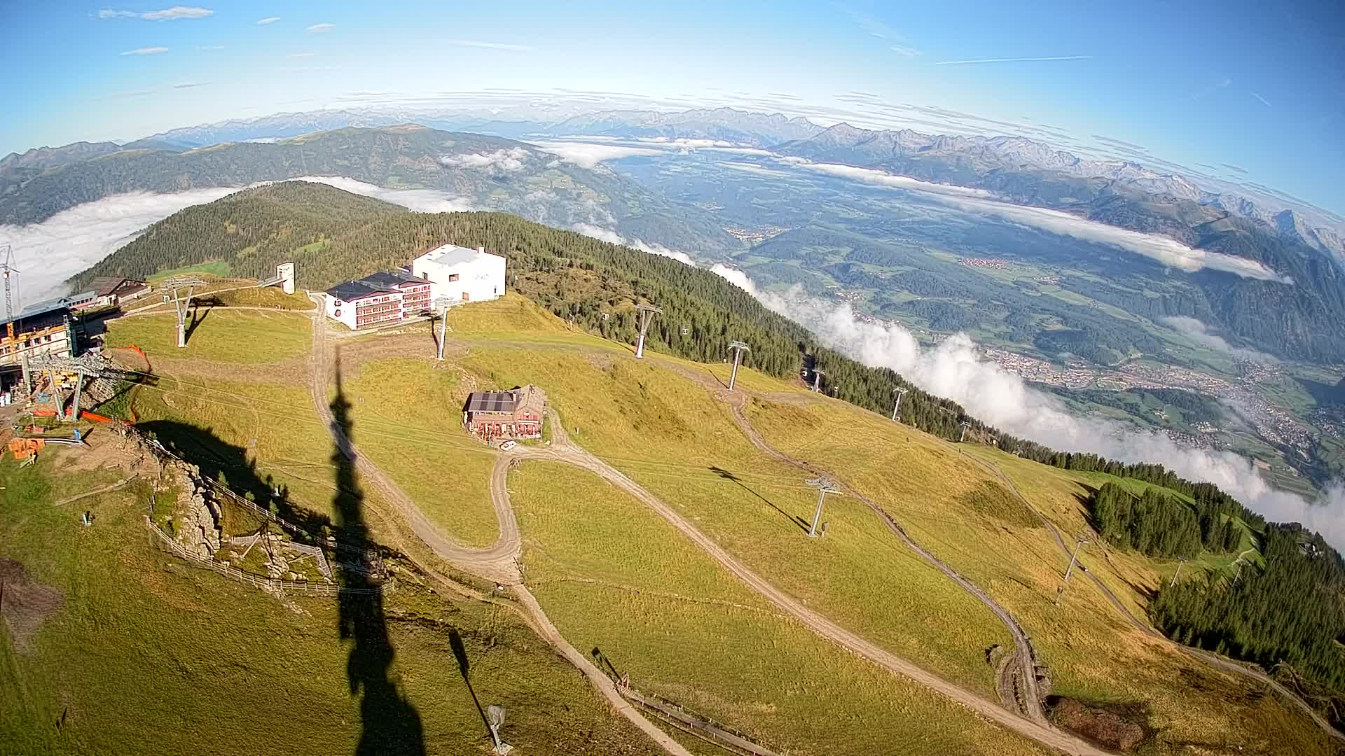 Skigebiet Kronplatz Gipfel | Blick auf Bruneck