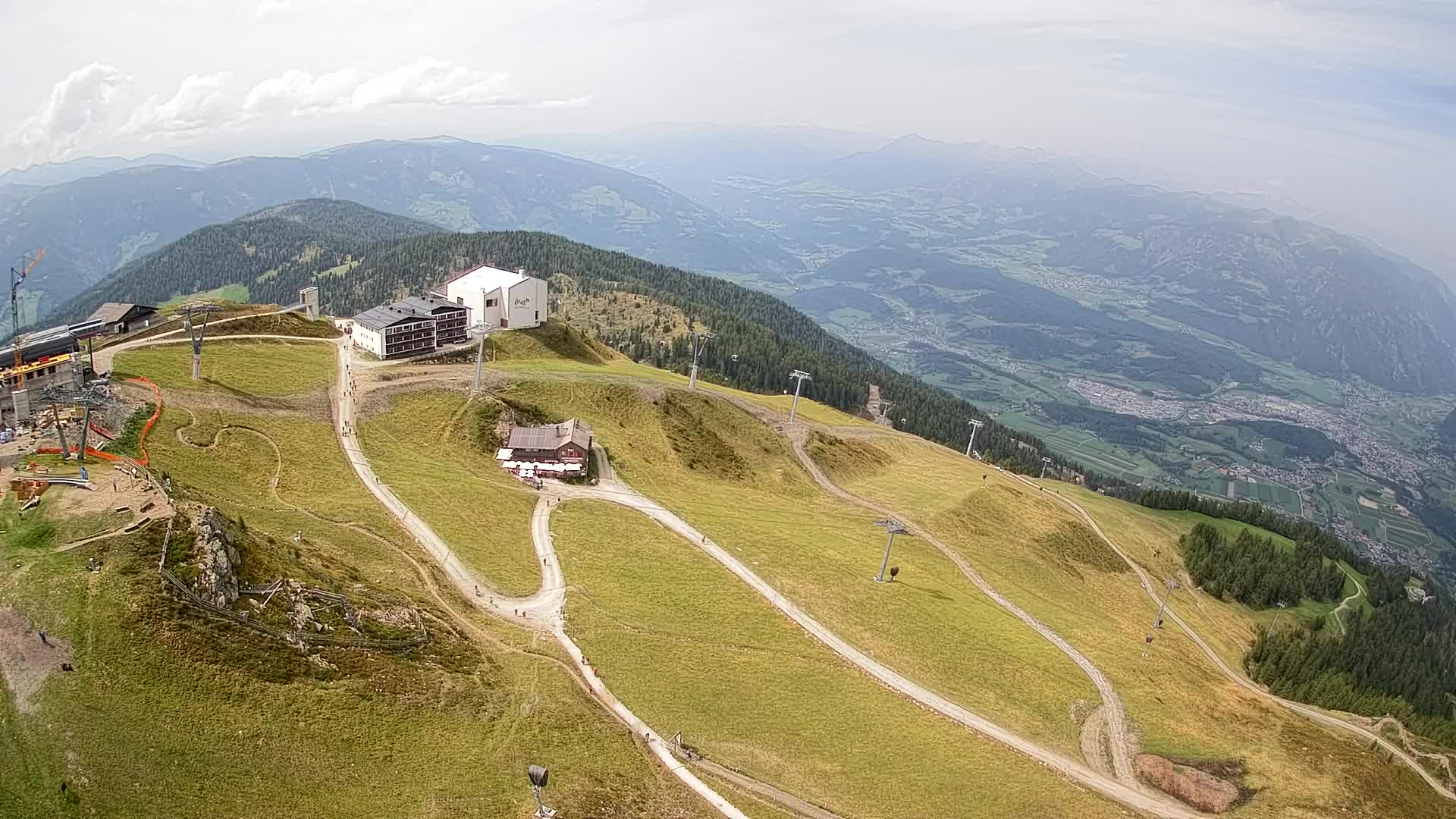 Skigebiet Kronplatz Gipfel | Blick auf Bruneck