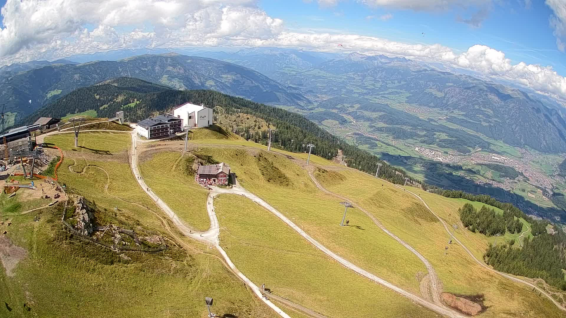Skigebiet Kronplatz Gipfel | Blick auf Bruneck