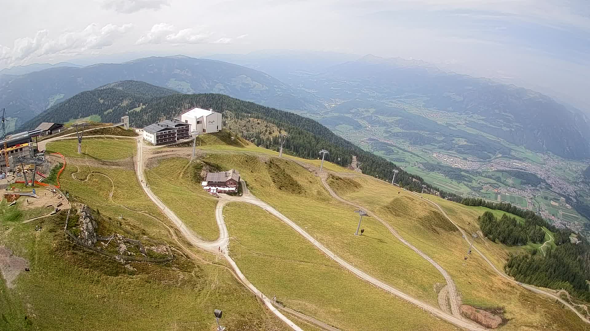 Skigebiet Kronplatz Gipfel | Blick auf Bruneck
