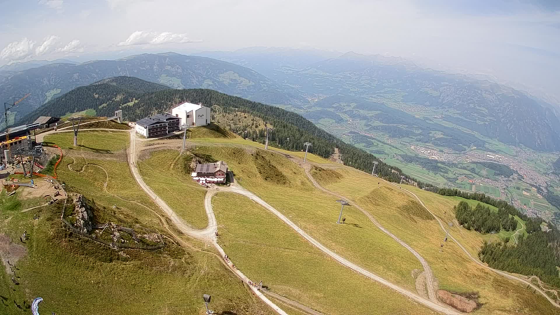 Skigebiet Kronplatz Gipfel | Blick auf Bruneck