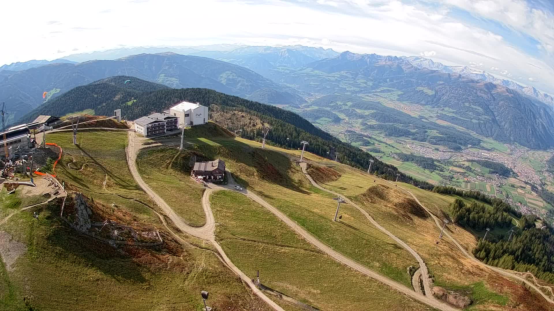 Skigebiet Kronplatz Gipfel | Blick auf Bruneck