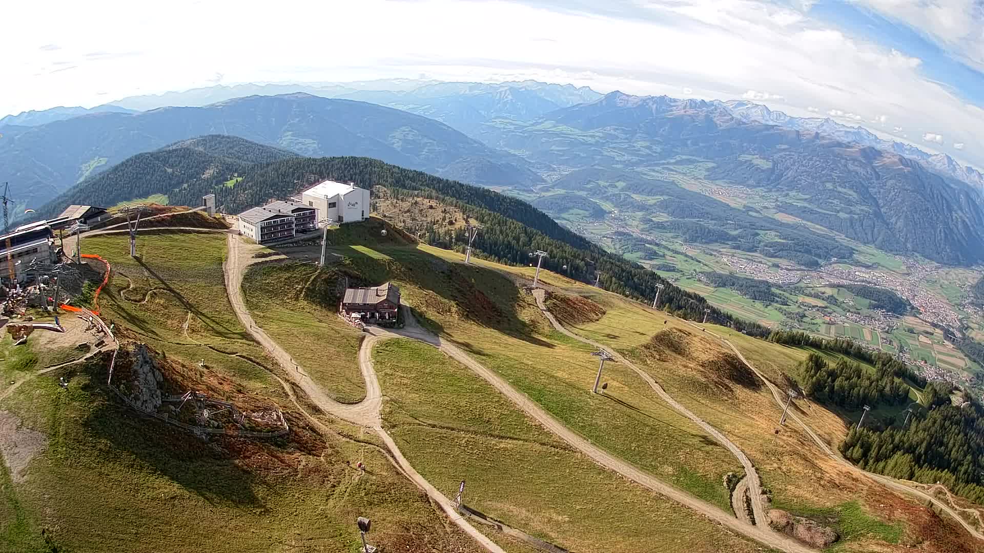 Skigebiet Kronplatz Gipfel | Blick auf Bruneck