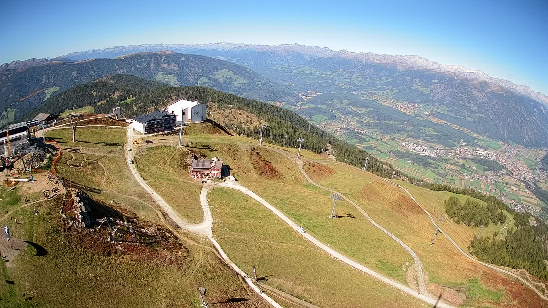 Skigebiet Kronplatz Gipfel | Blick auf Bruneck