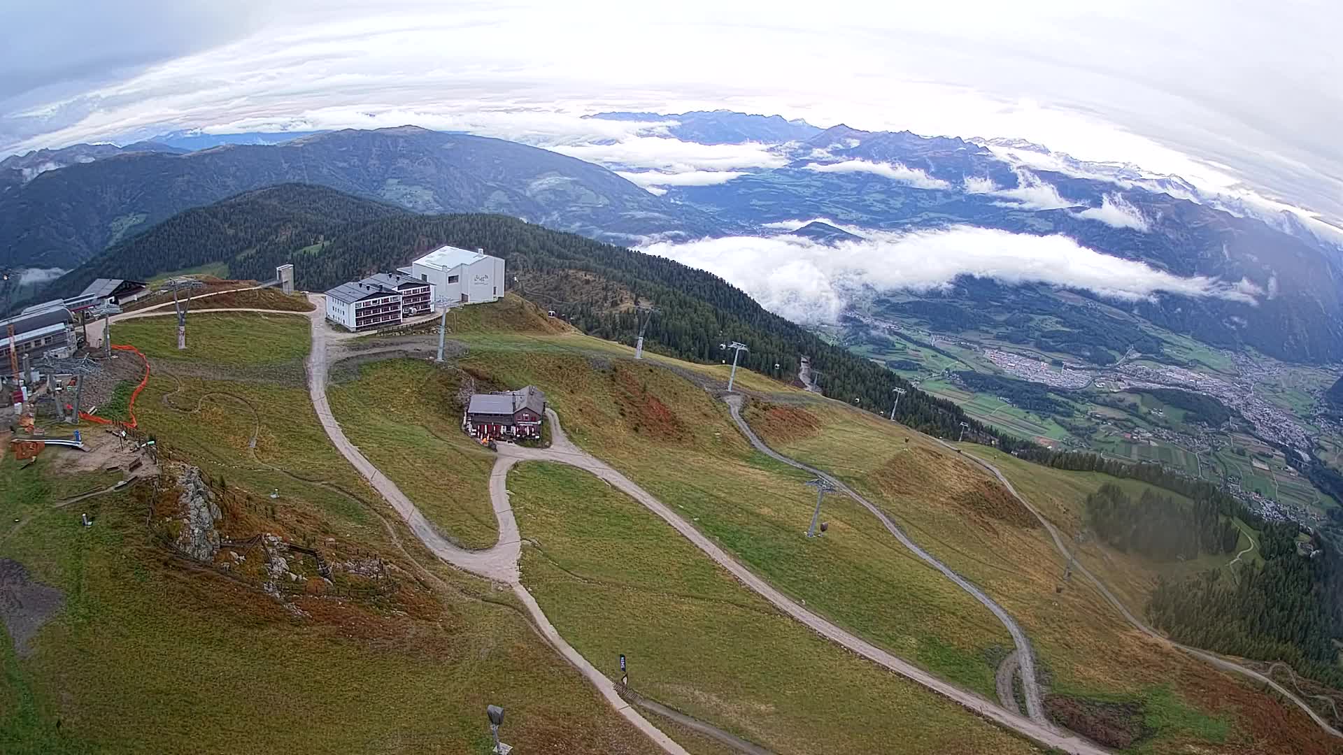 Kronplatz peak Ski resort | view to Bruneck