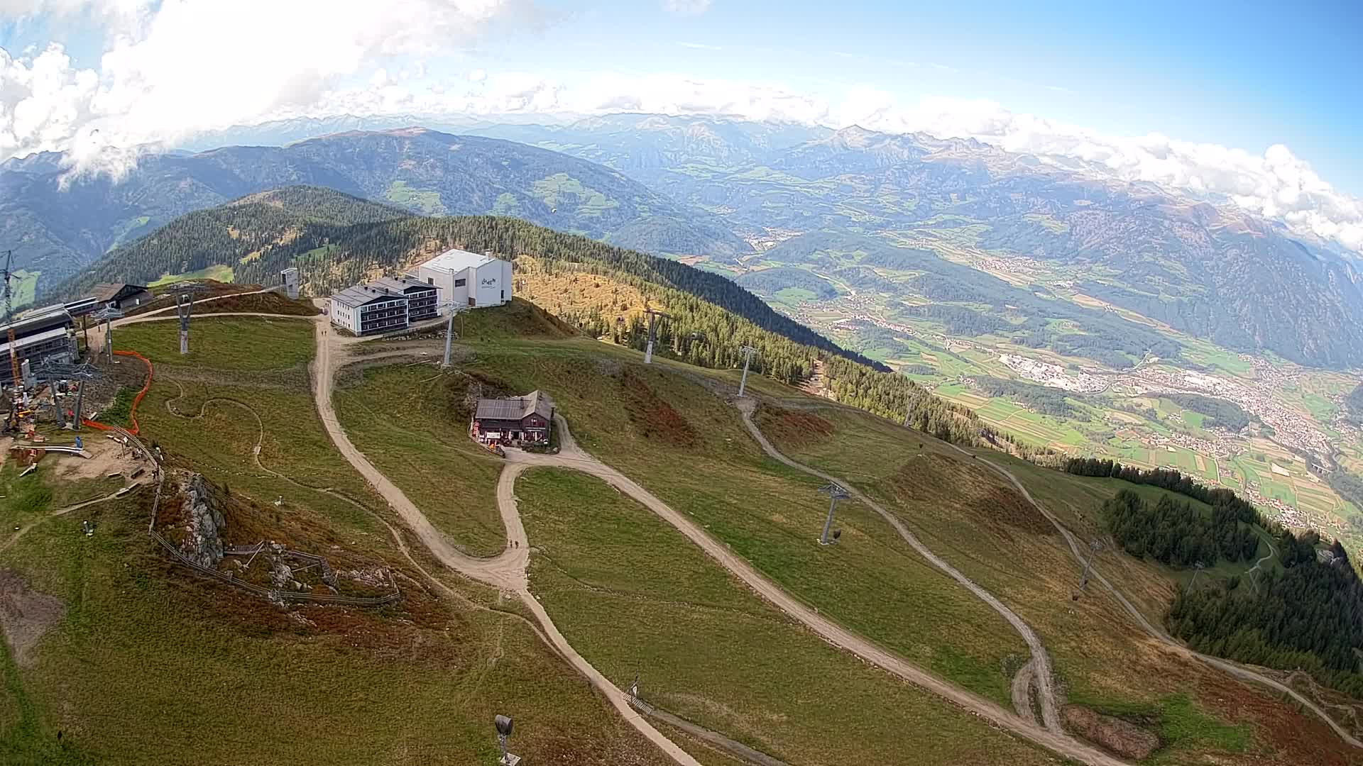 Skigebiet Kronplatz Gipfel | Blick auf Bruneck
