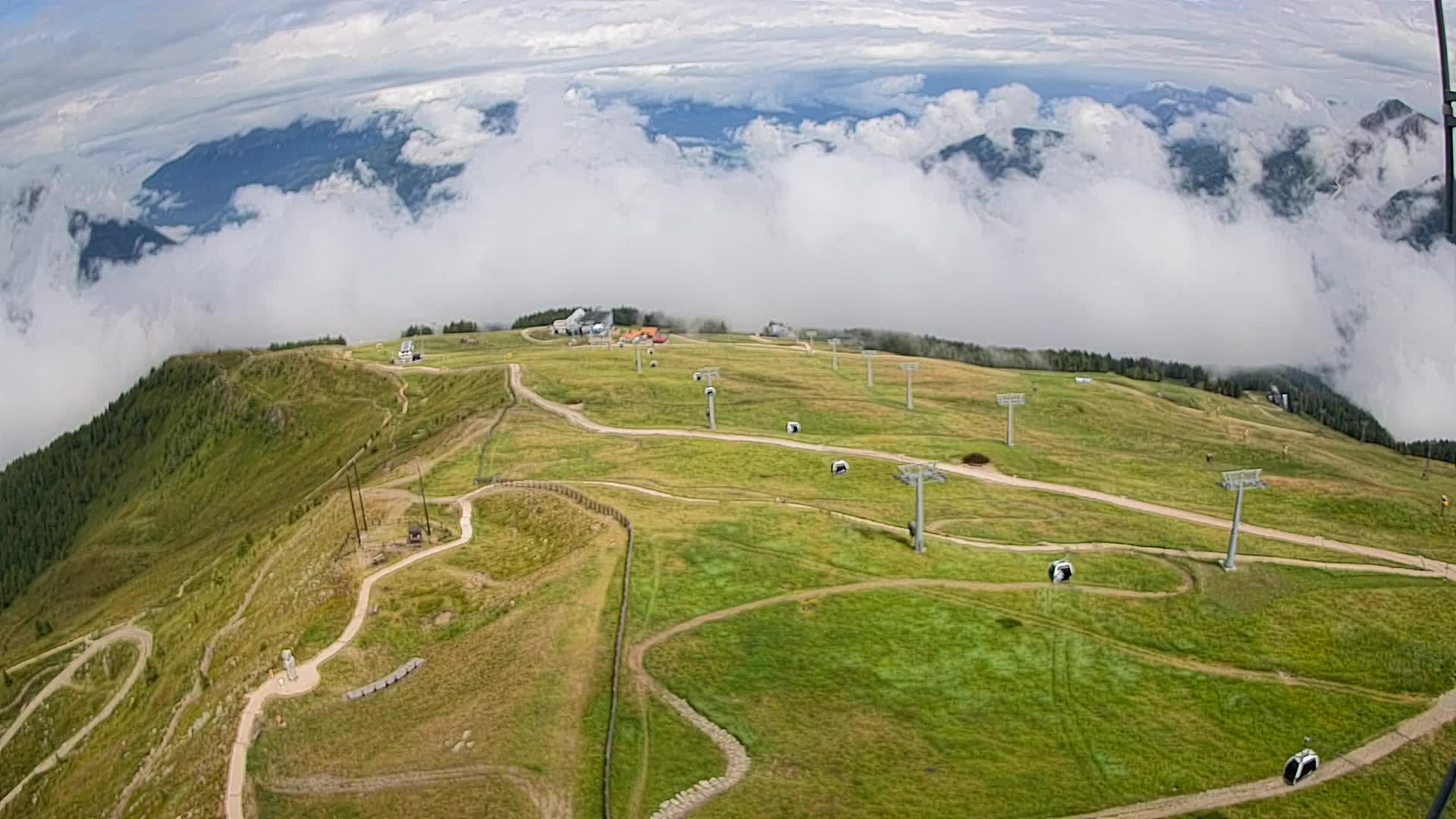 Kronplatz-Gipfel | Blick nach Olang – Valdaora