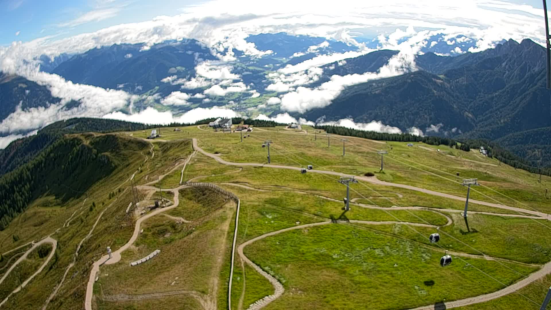 Kronplatz-Gipfel | Blick nach Olang – Valdaora