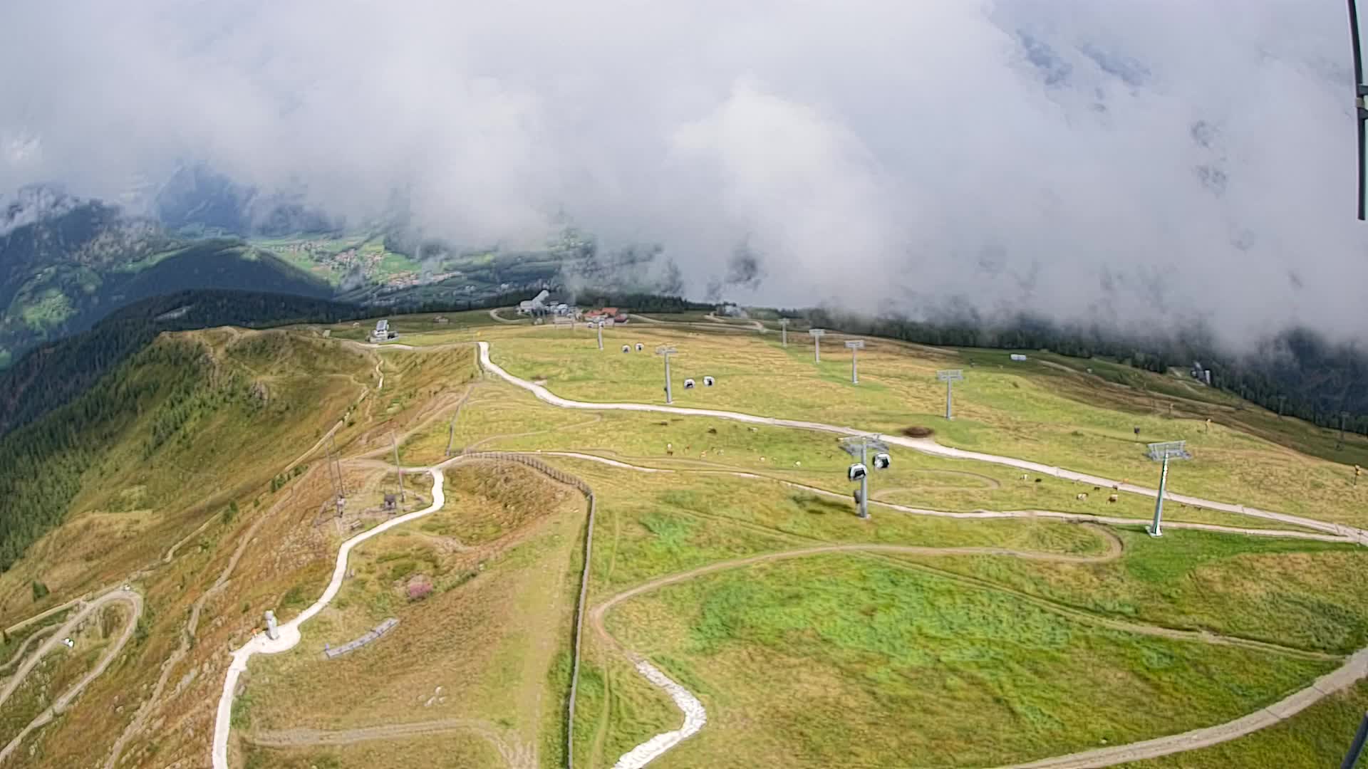 Kronplatz-Gipfel | Blick nach Olang – Valdaora