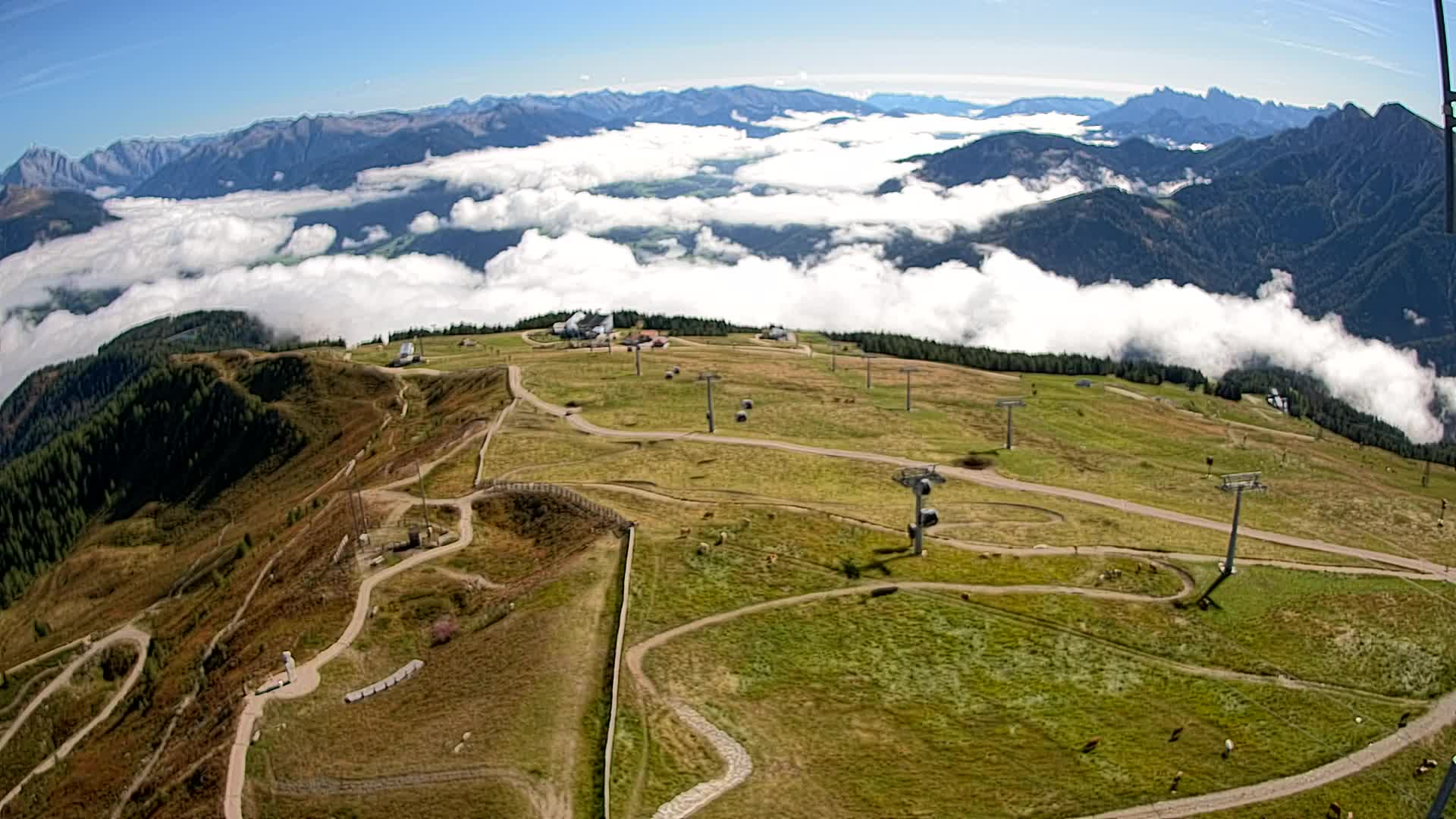 Kronplatz-Gipfel | Blick nach Olang – Valdaora