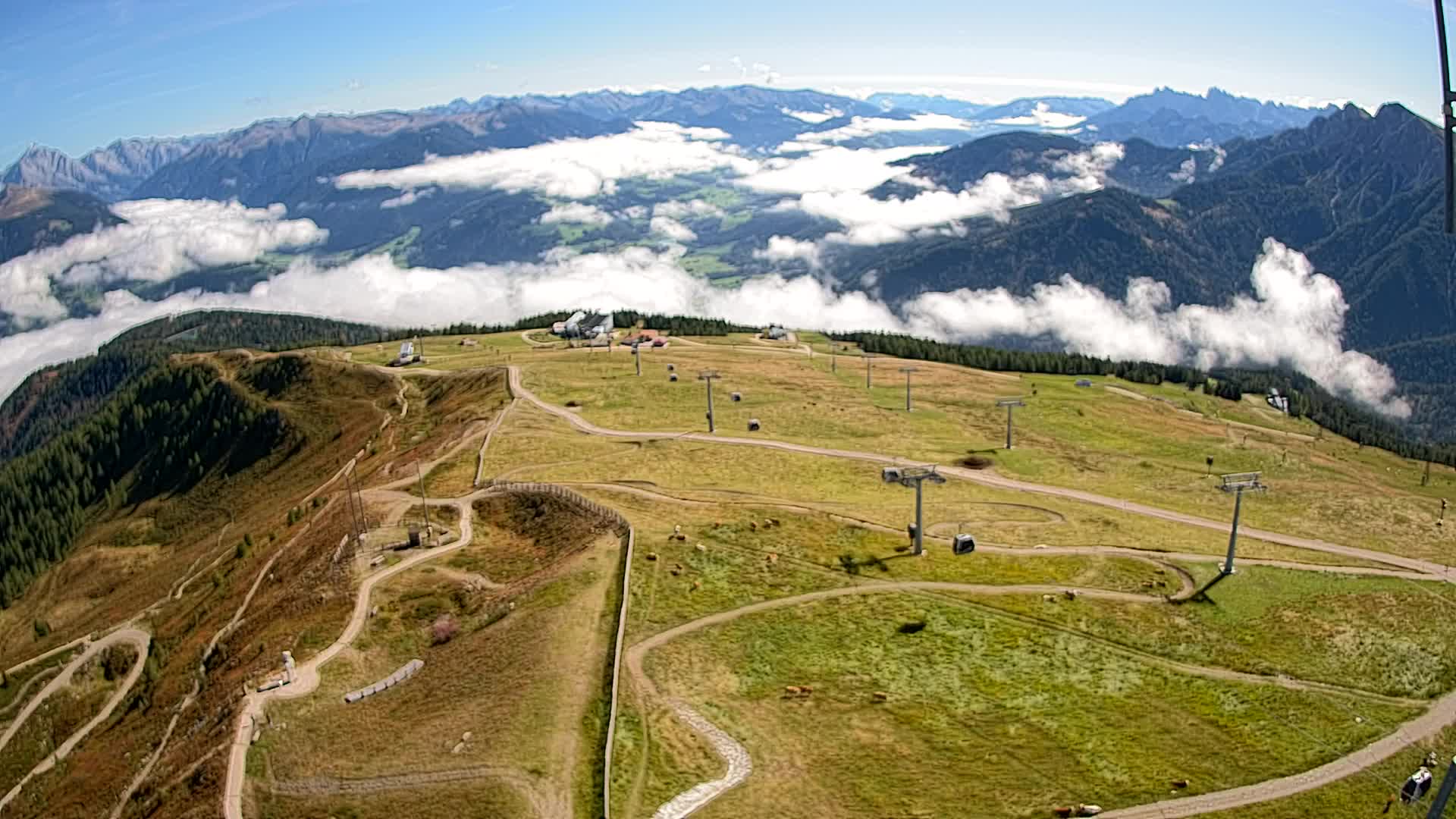 Kronplatz-Gipfel | Blick nach Olang – Valdaora