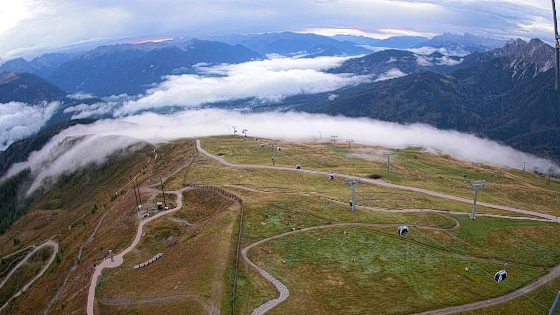 Kronplatz-Gipfel | Blick nach Olang – Valdaora