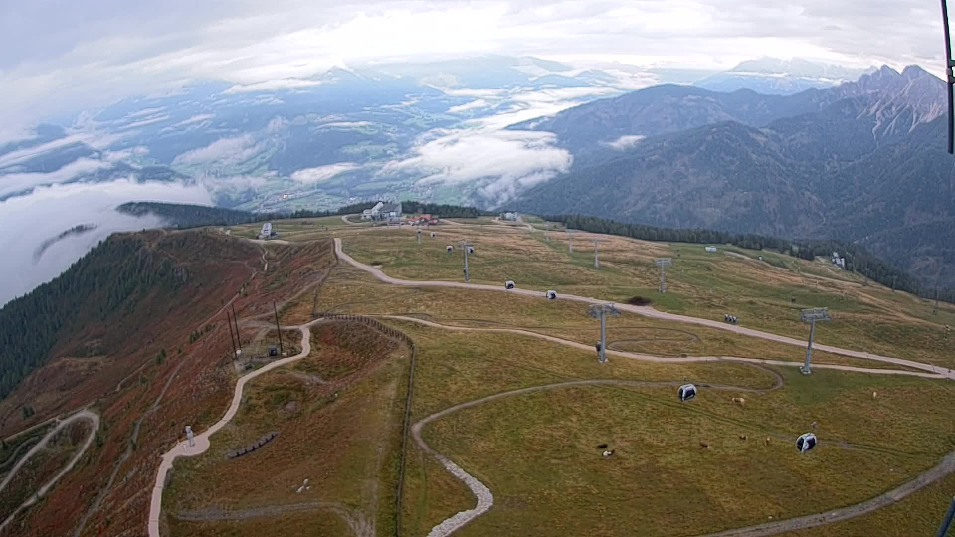 Kronplatz-Gipfel | Blick nach Olang – Valdaora