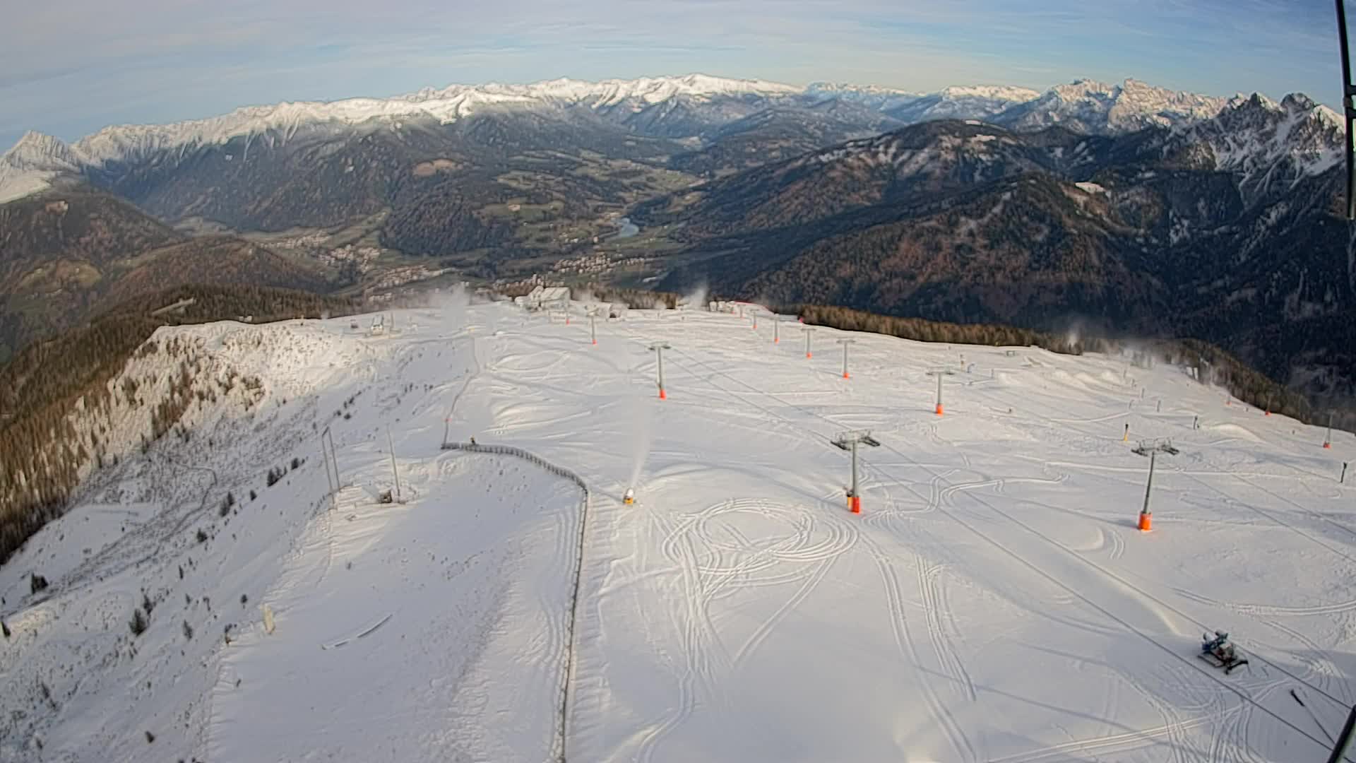 Kronplatz-Gipfel | Blick nach Olang – Valdaora