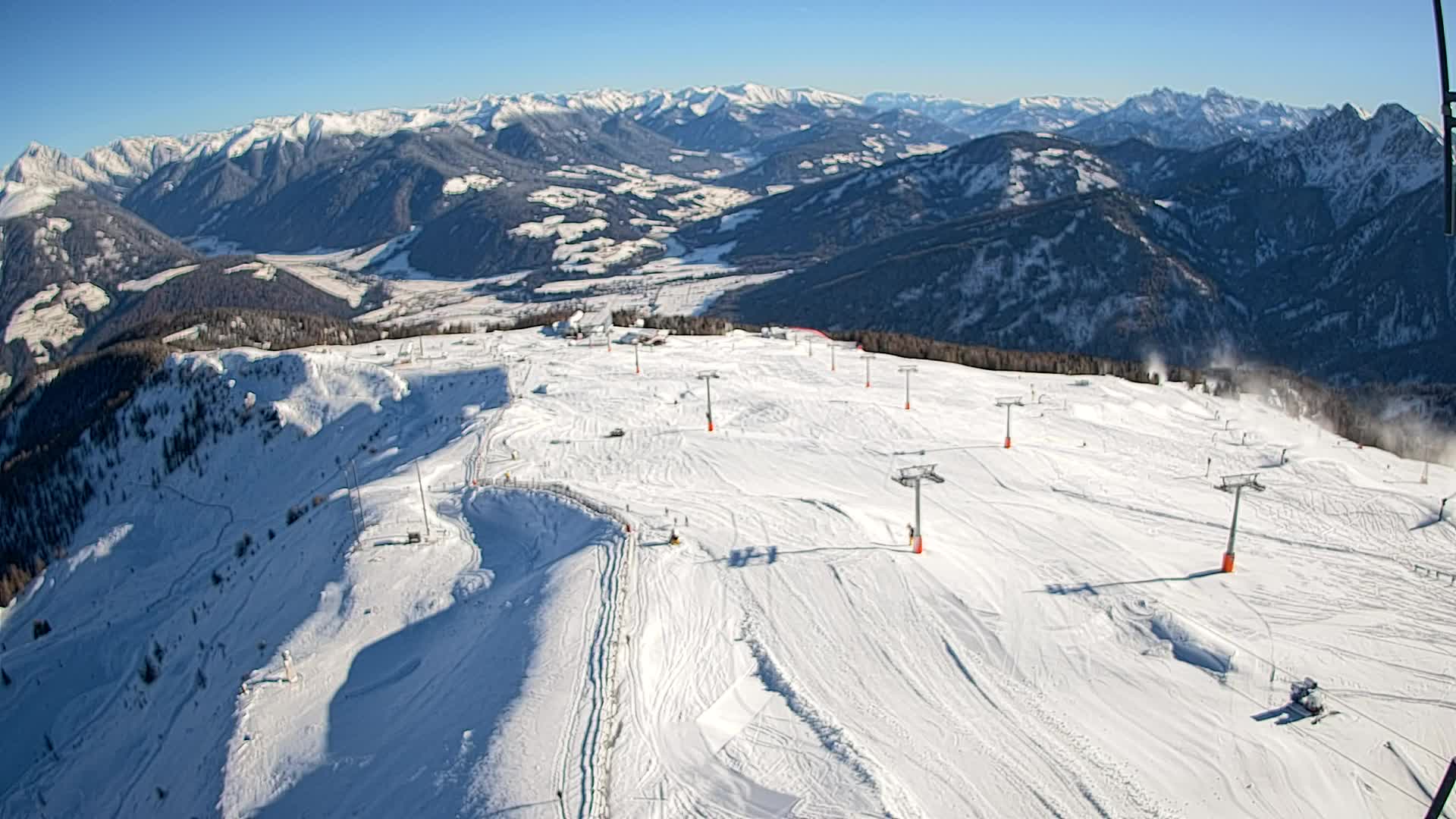 Kronplatz-Gipfel | Blick nach Olang – Valdaora