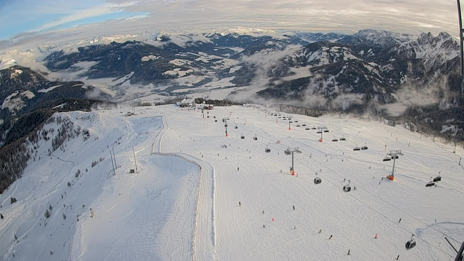 Kronplatz-Gipfel | Blick nach Olang – Valdaora