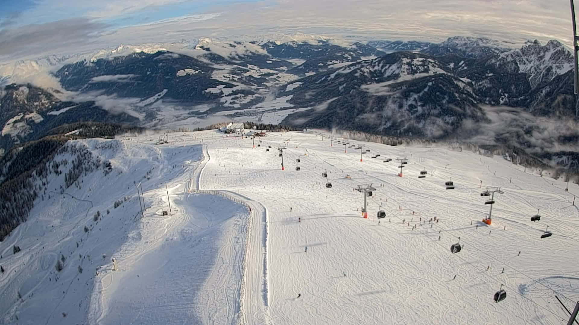 Kronplatz-Gipfel | Blick nach Olang – Valdaora