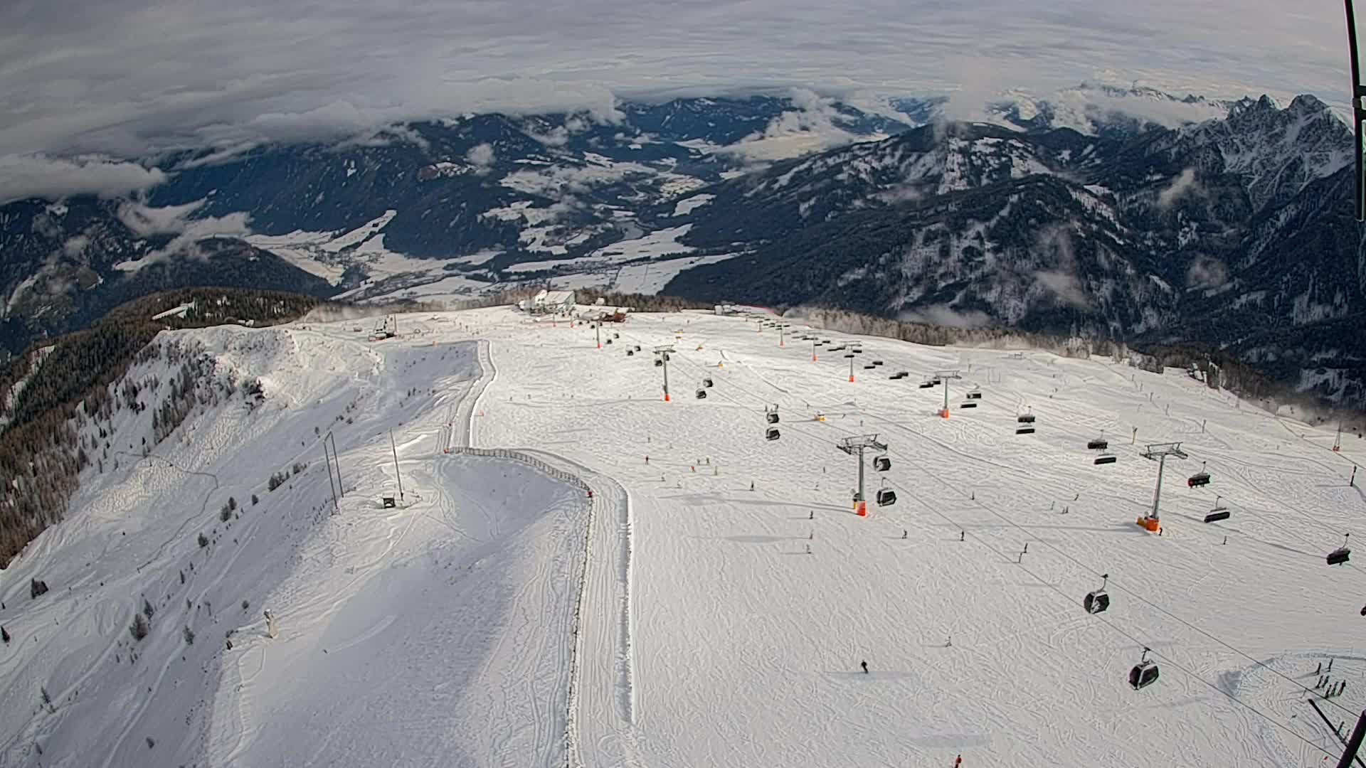 Kronplatz-Gipfel | Blick nach Olang – Valdaora