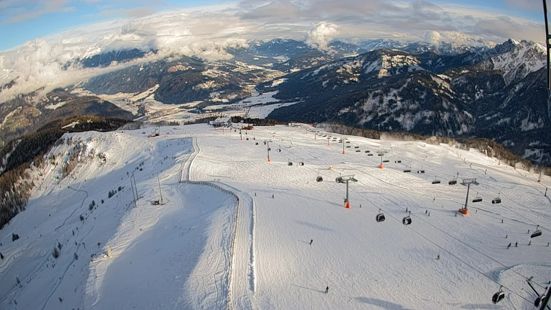 Kronplatz-Gipfel | Blick nach Olang – Valdaora