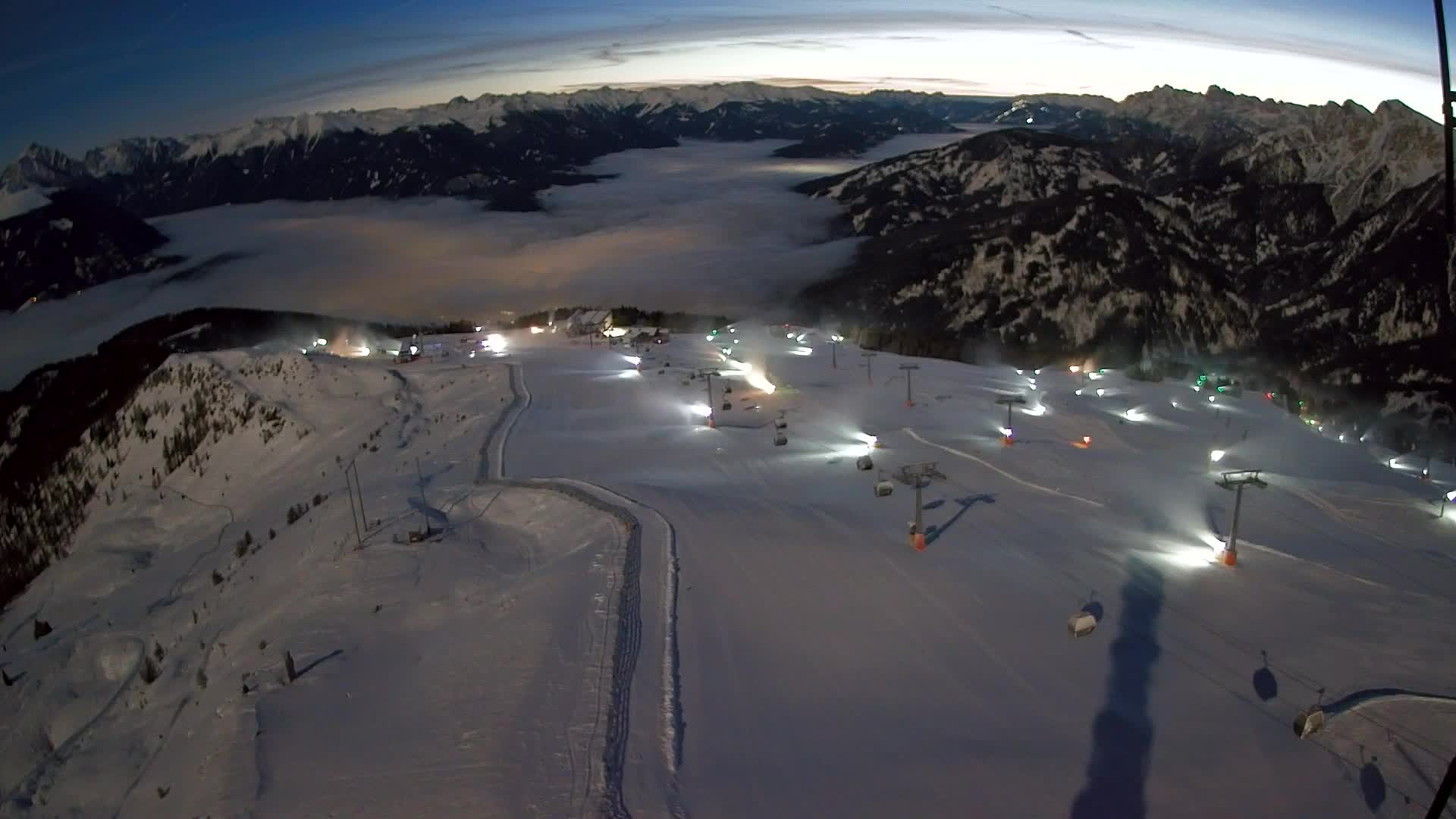 Kronplatz-Gipfel | Blick nach Olang – Valdaora