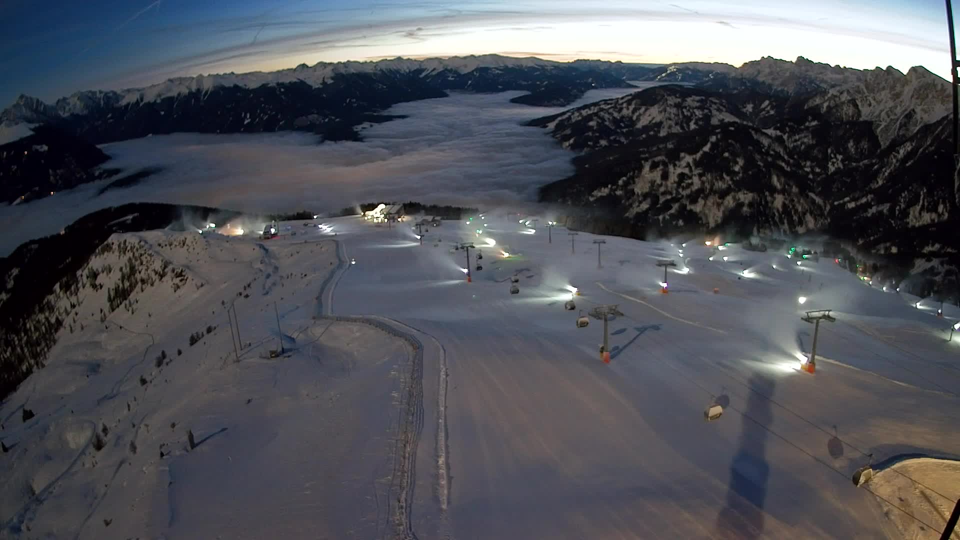 Kronplatz-Gipfel | Blick nach Olang – Valdaora