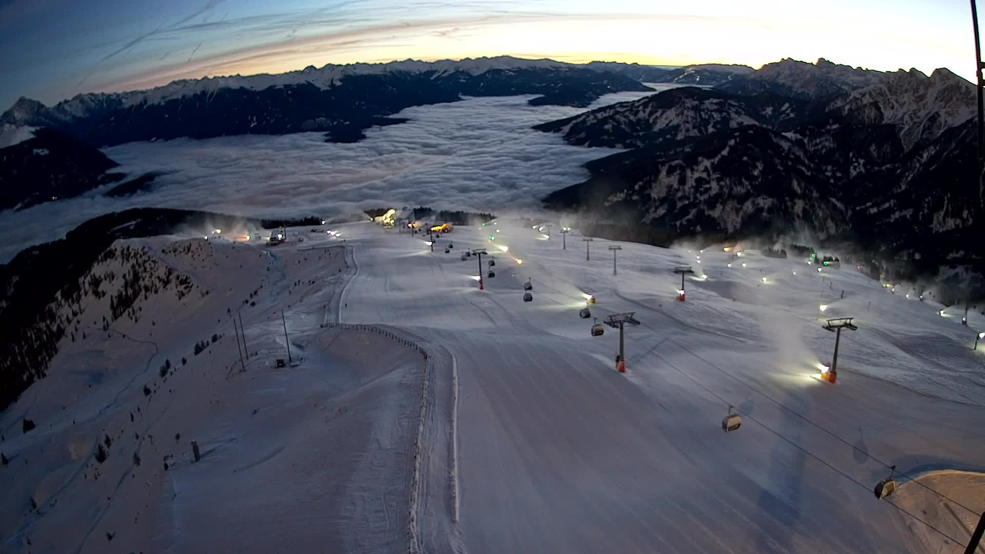 Kronplatz-Gipfel | Blick nach Olang – Valdaora