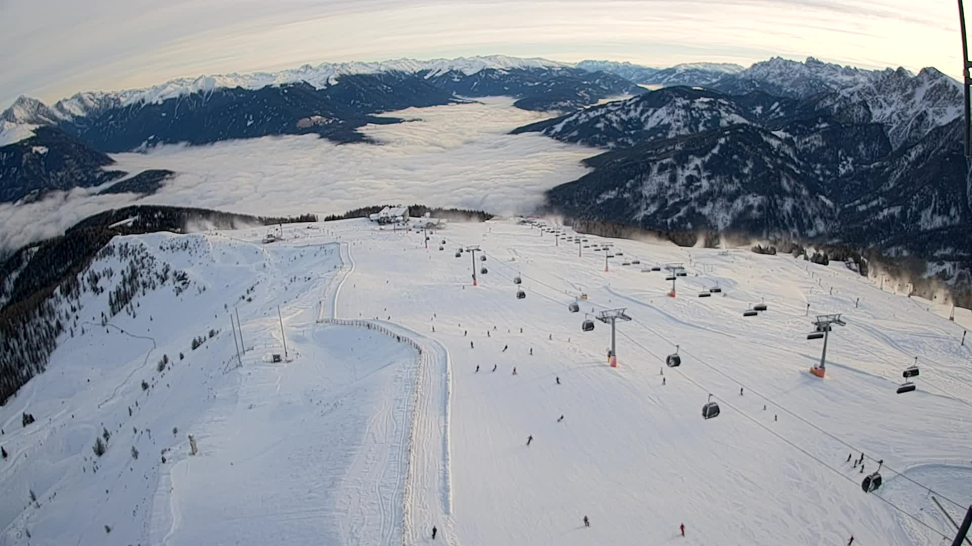 Kronplatz-Gipfel | Blick nach Olang – Valdaora