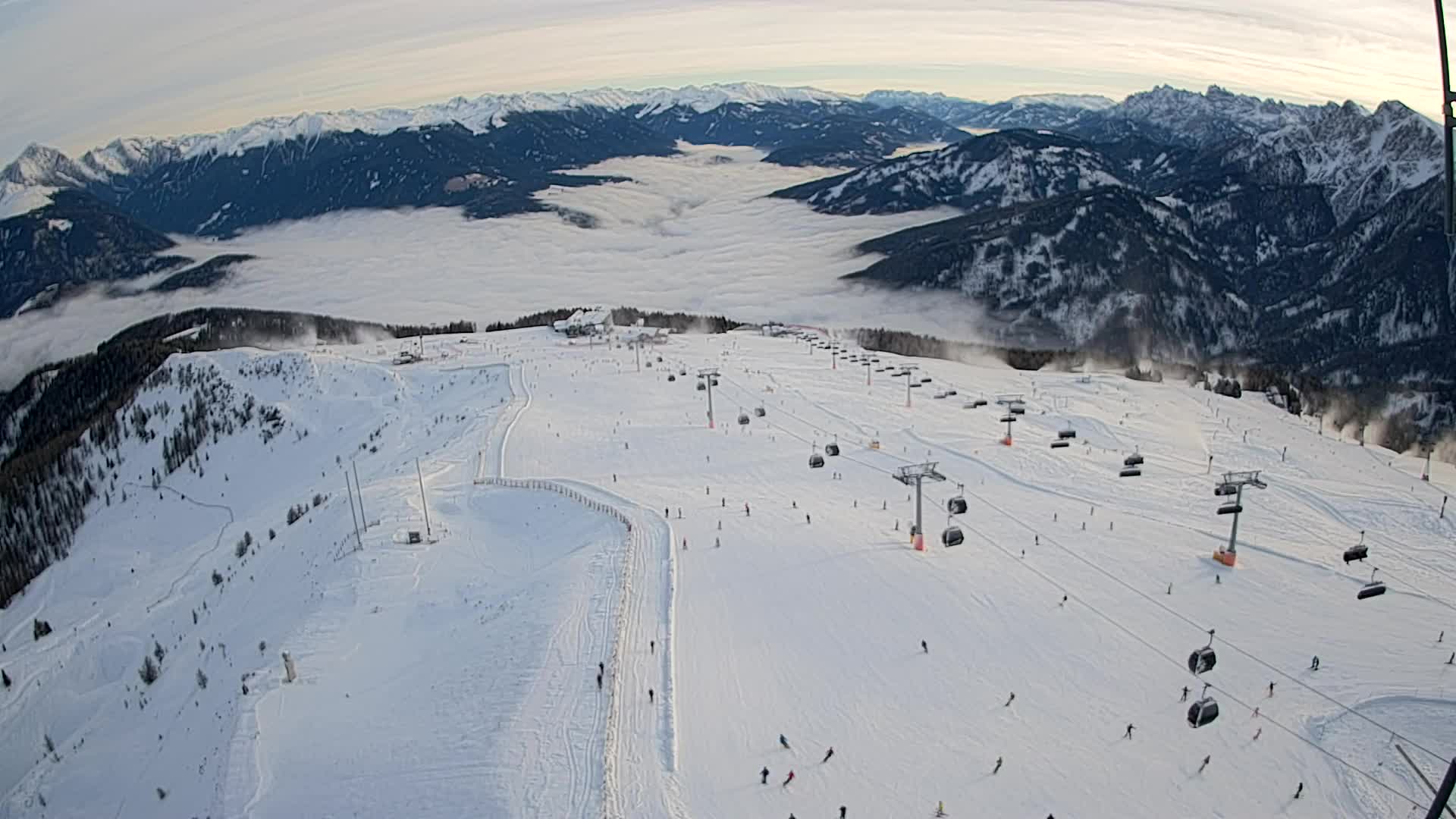 Kronplatz-Gipfel | Blick nach Olang – Valdaora