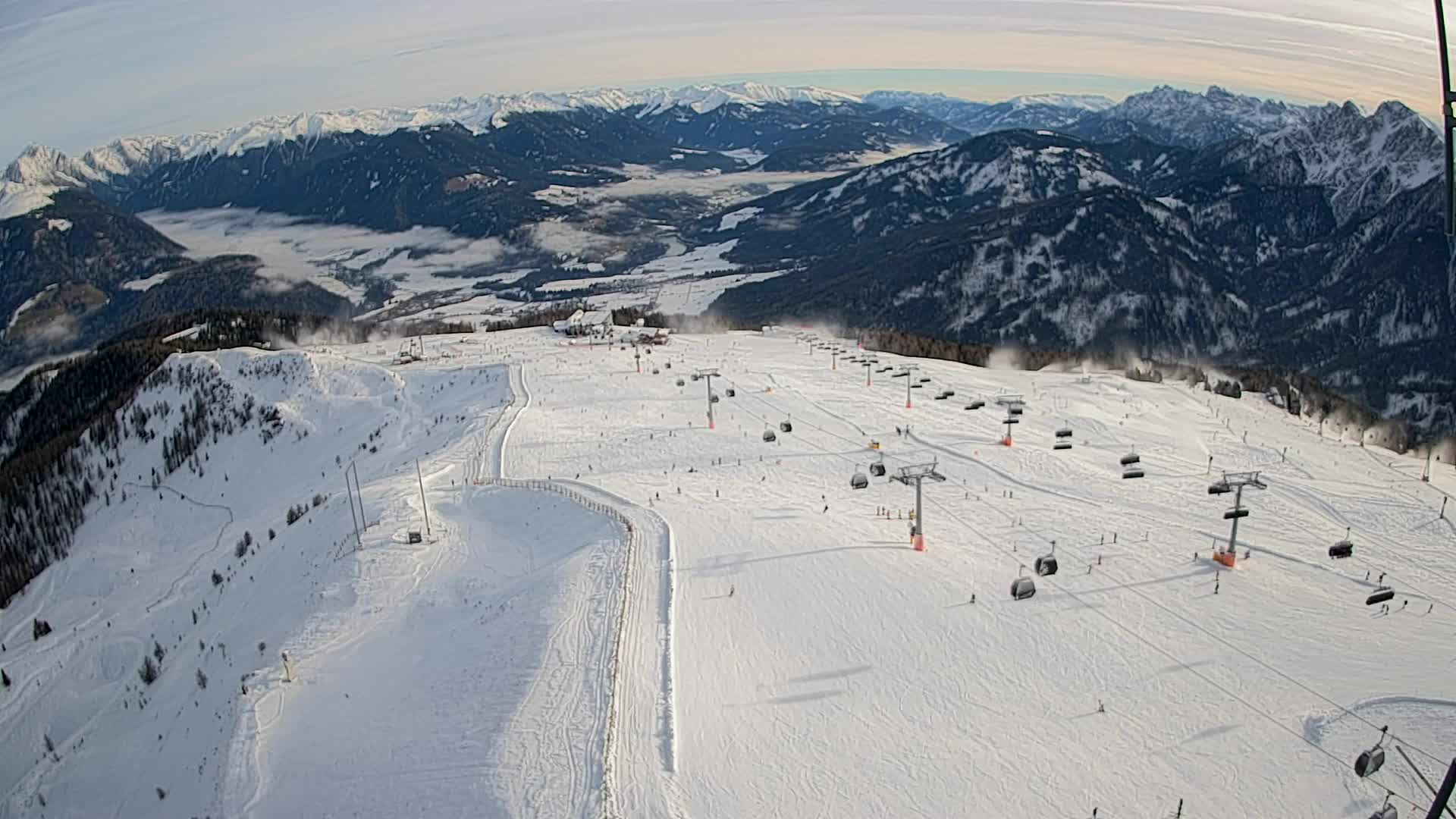 Kronplatz-Gipfel | Blick nach Olang – Valdaora