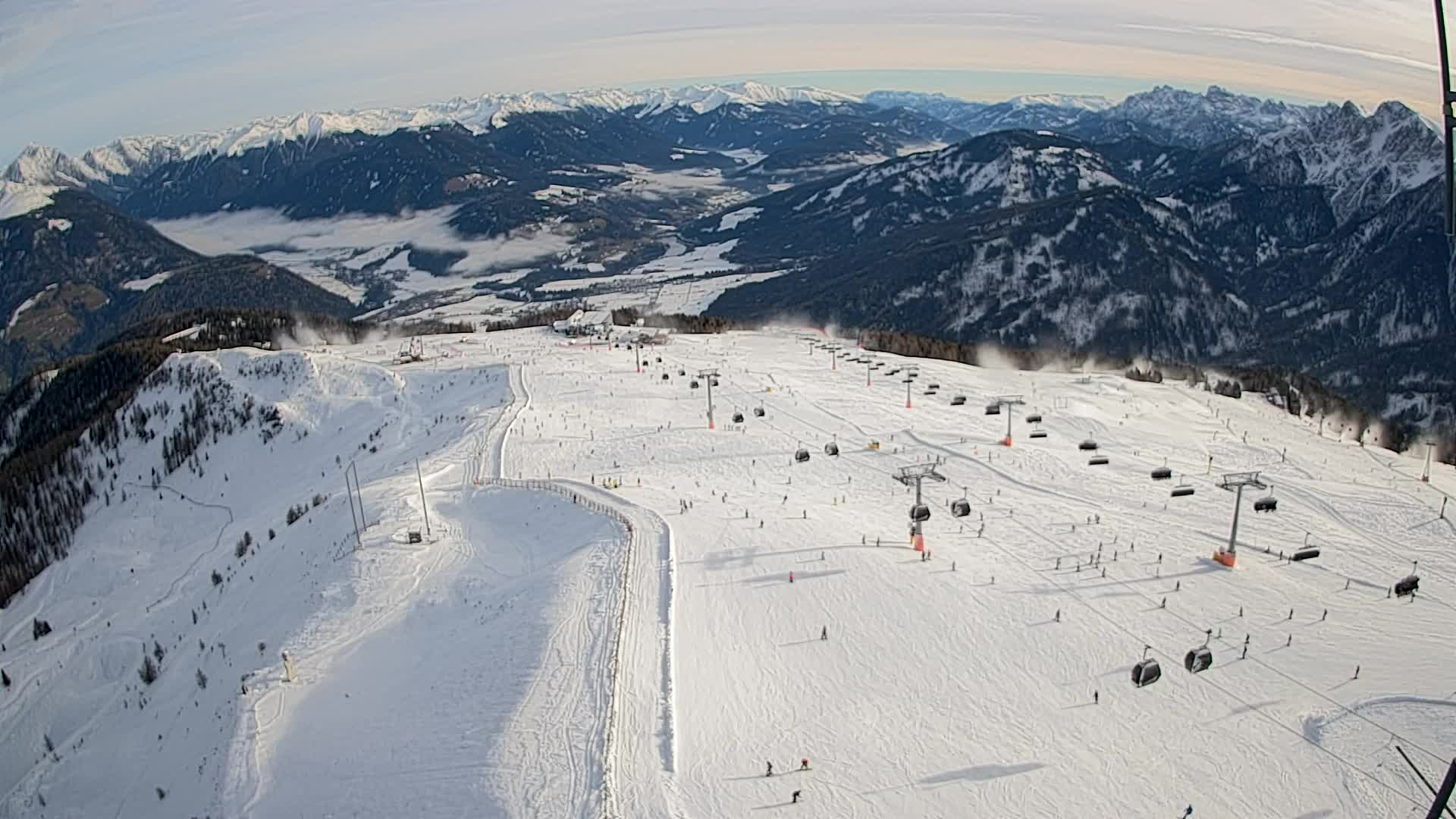 Kronplatz-Gipfel | Blick nach Olang – Valdaora
