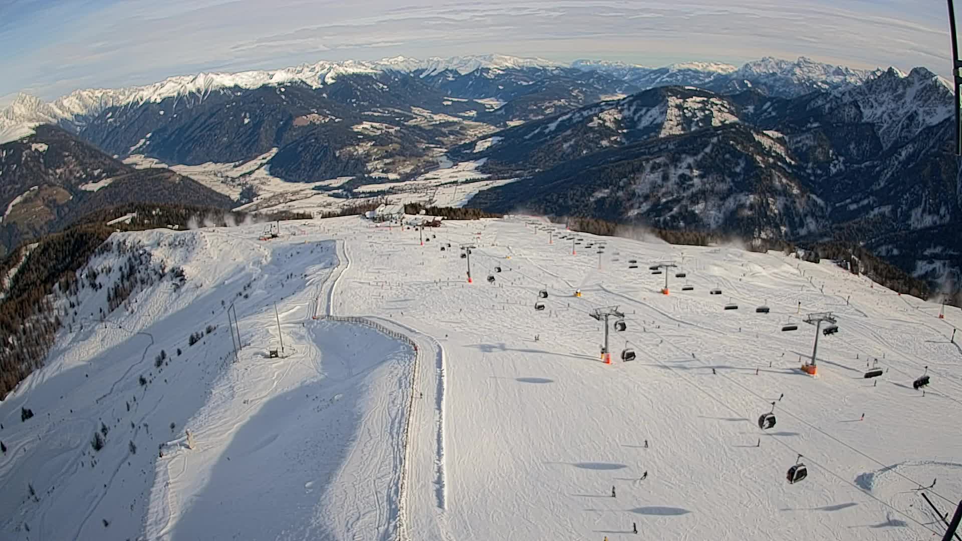 Kronplatz-Gipfel | Blick nach Olang – Valdaora