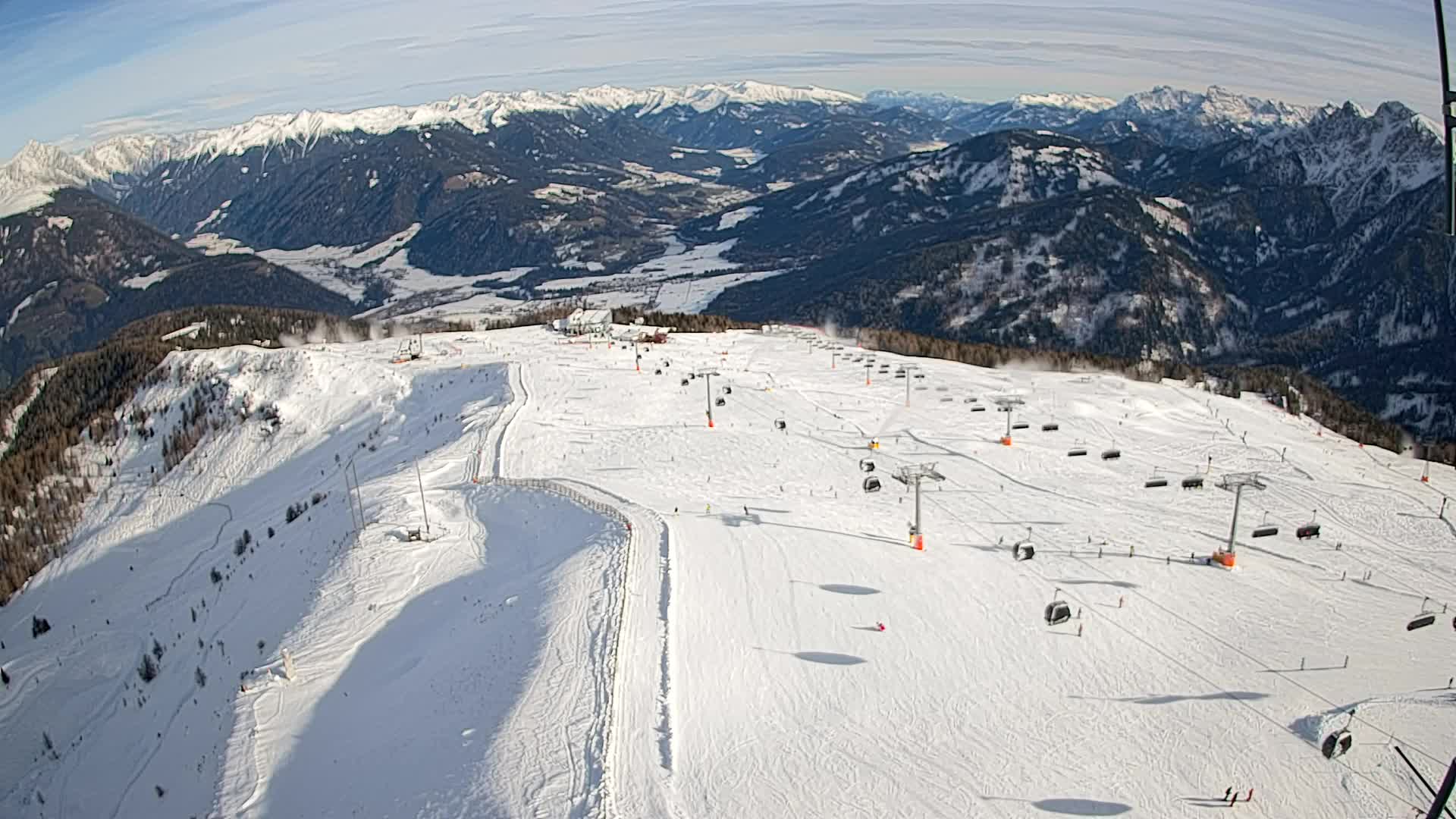 Kronplatz-Gipfel | Blick nach Olang – Valdaora