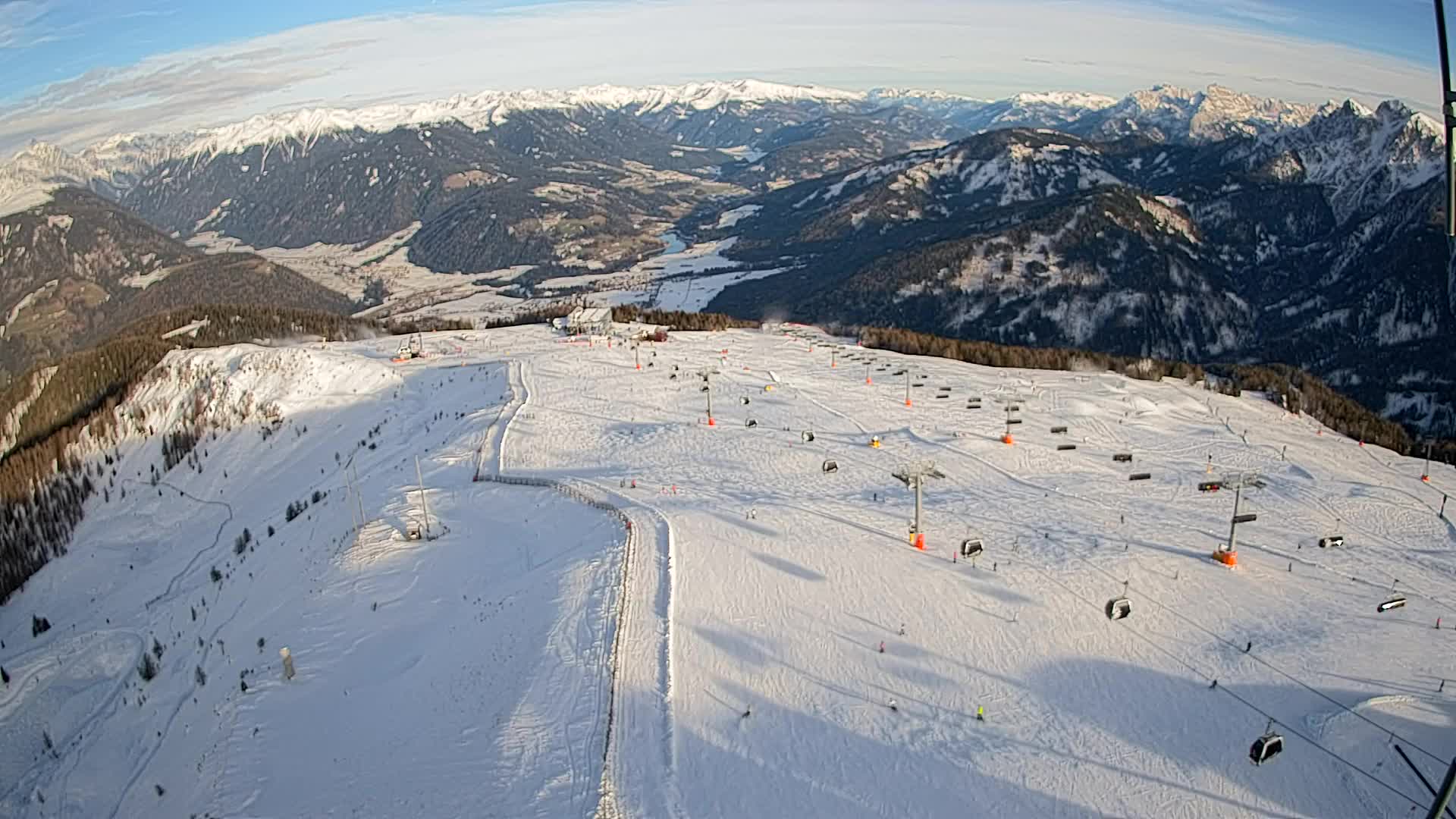 Kronplatz-Gipfel | Blick nach Olang – Valdaora
