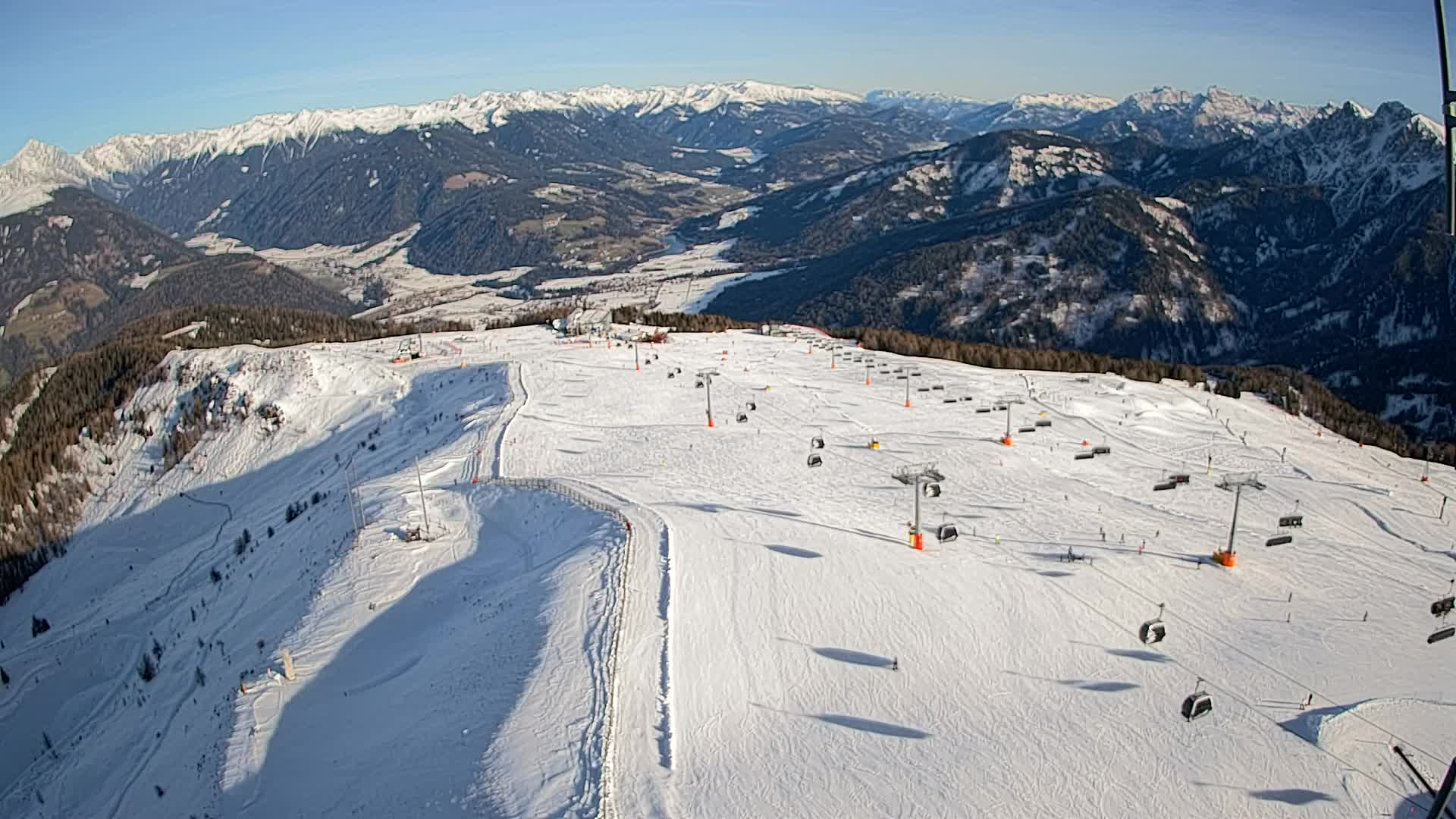 Kronplatz-Gipfel | Blick nach Olang – Valdaora