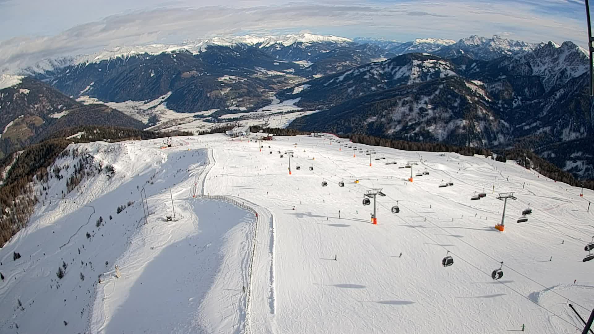 Kronplatz-Gipfel | Blick nach Olang – Valdaora