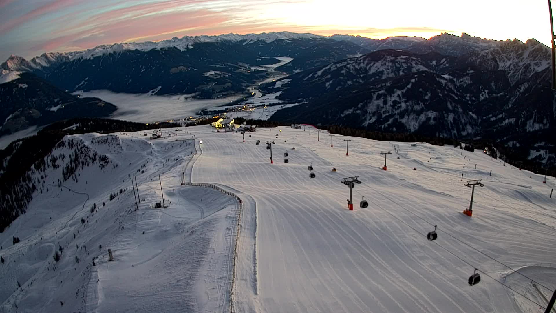 Kronplatz-Gipfel | Blick nach Olang – Valdaora