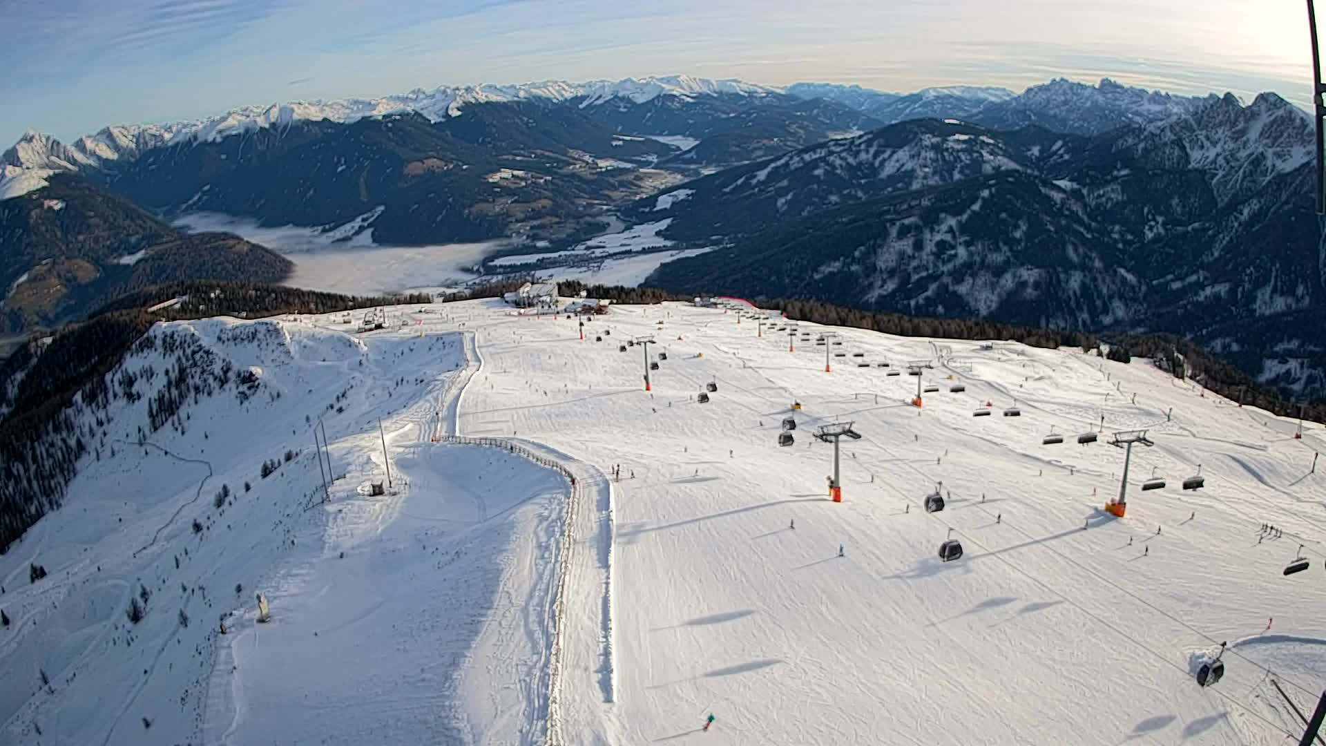 Kronplatz-Gipfel | Blick nach Olang – Valdaora