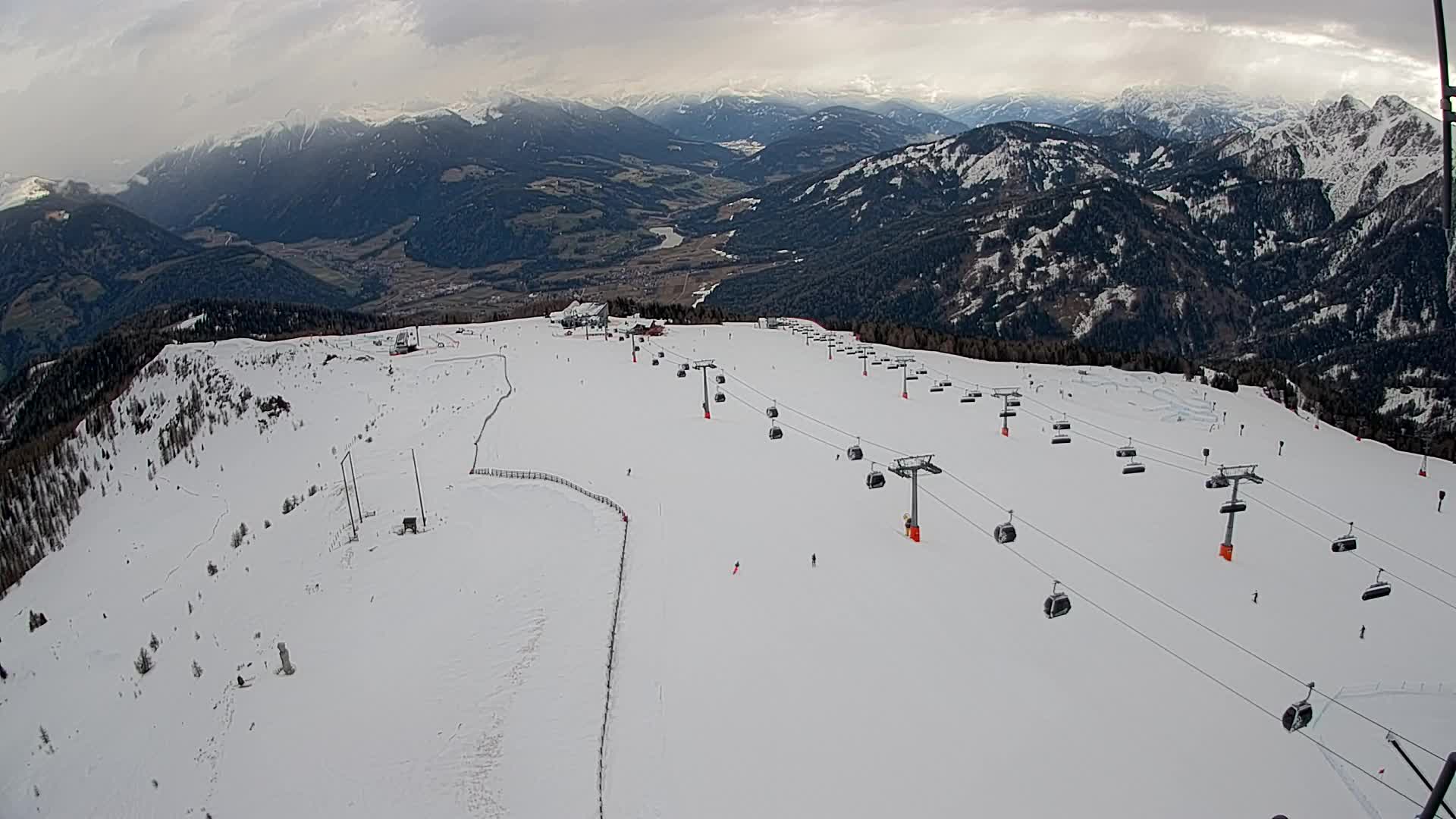 Kronplatz-Gipfel | Blick nach Olang – Valdaora
