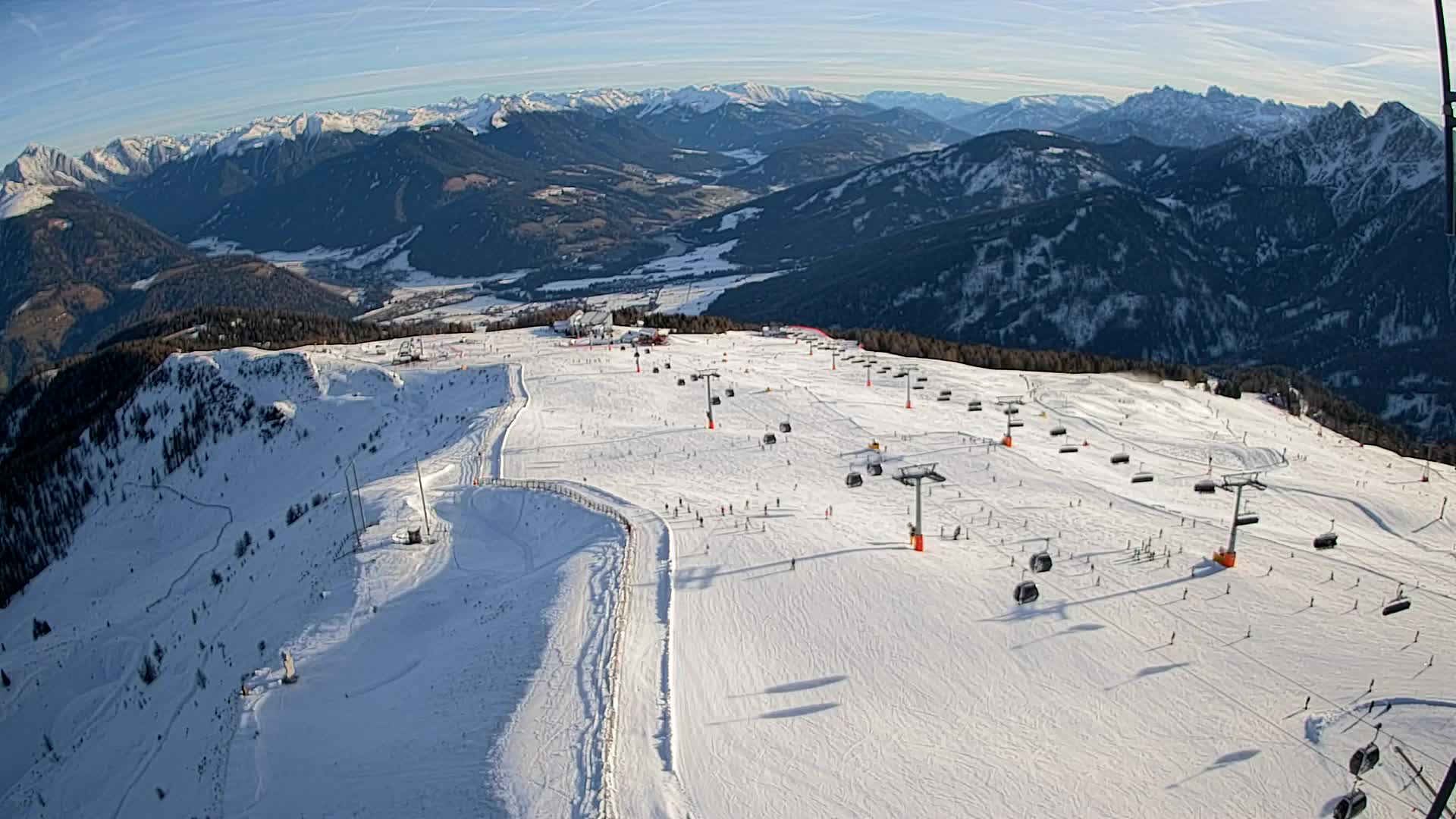 Kronplatz-Gipfel | Blick nach Olang – Valdaora