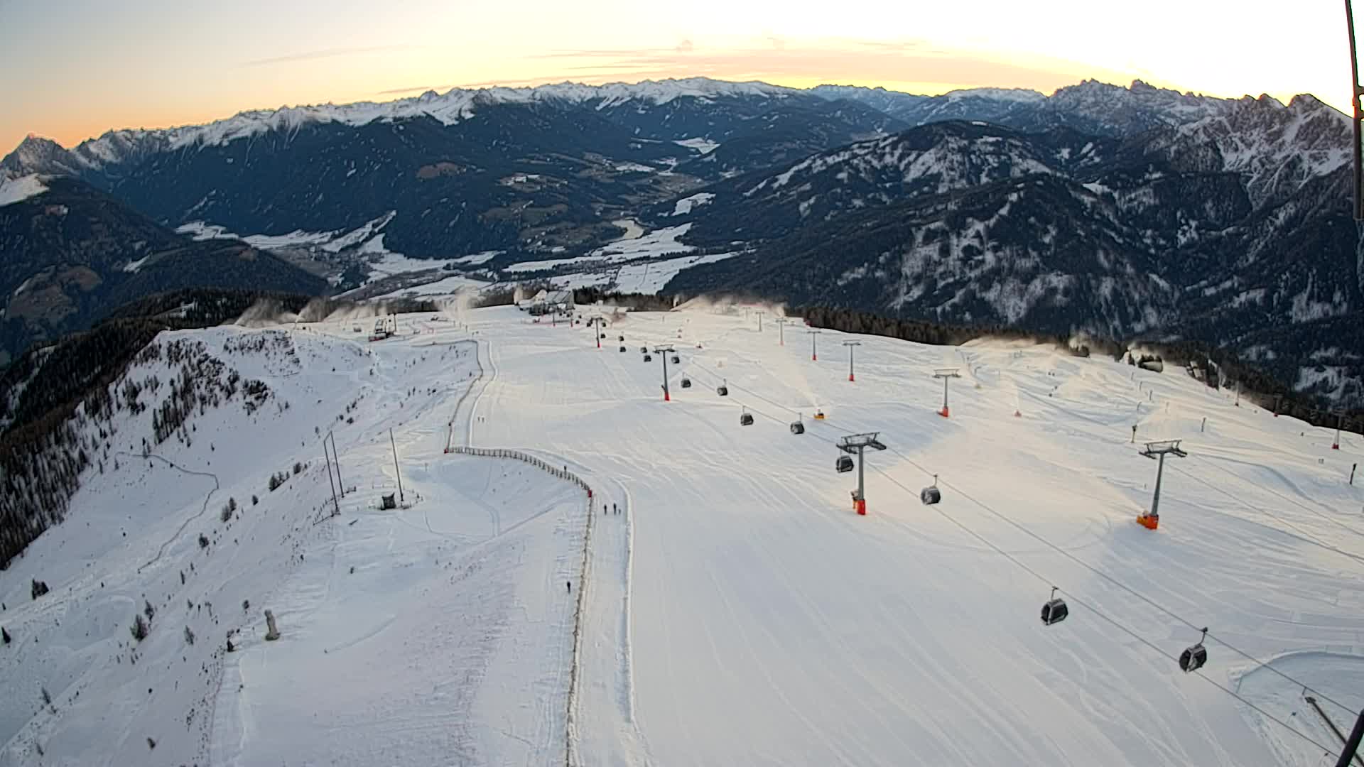 Kronplatz-Gipfel | Blick nach Olang – Valdaora