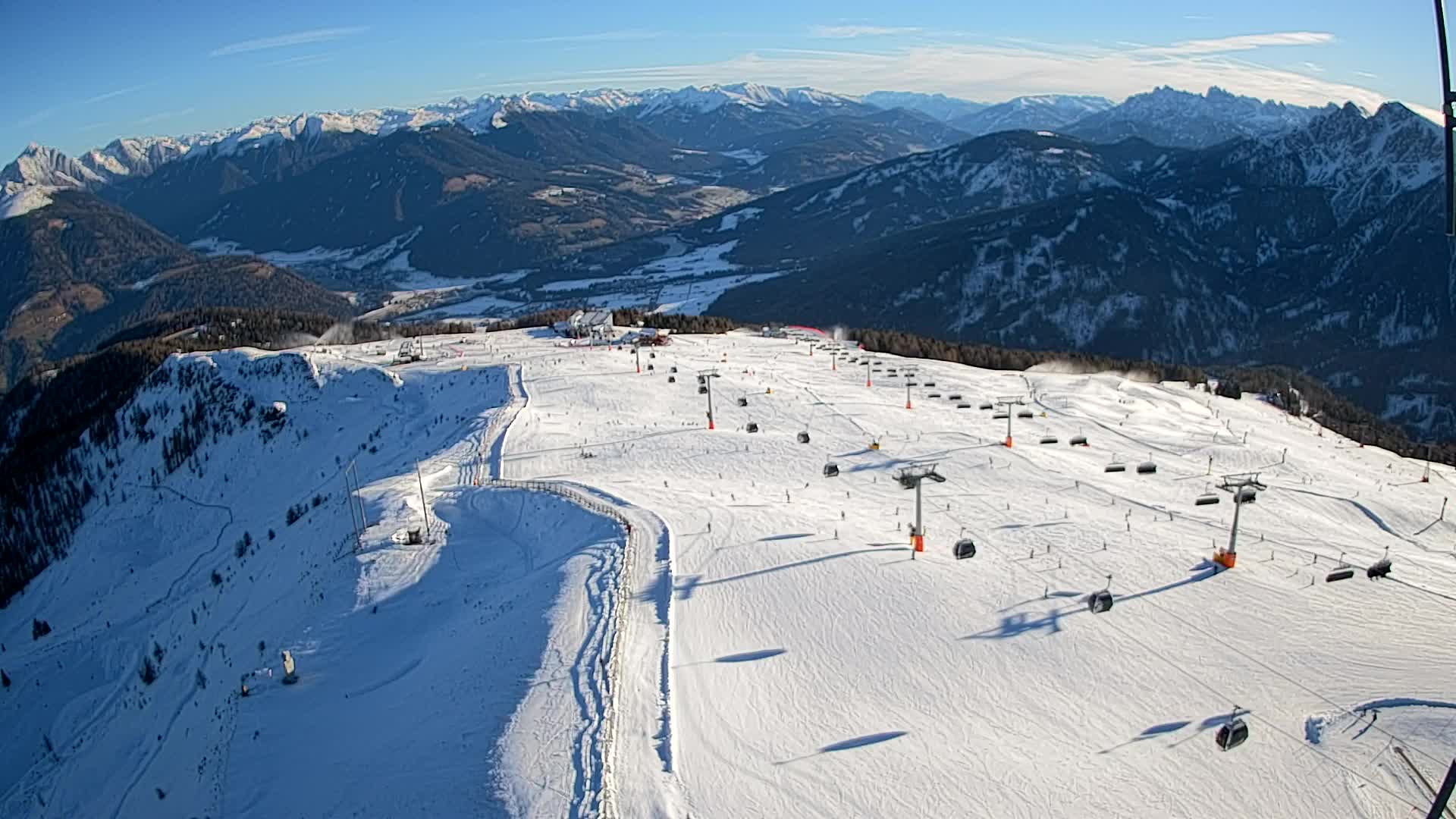 Kronplatz-Gipfel | Blick nach Olang – Valdaora