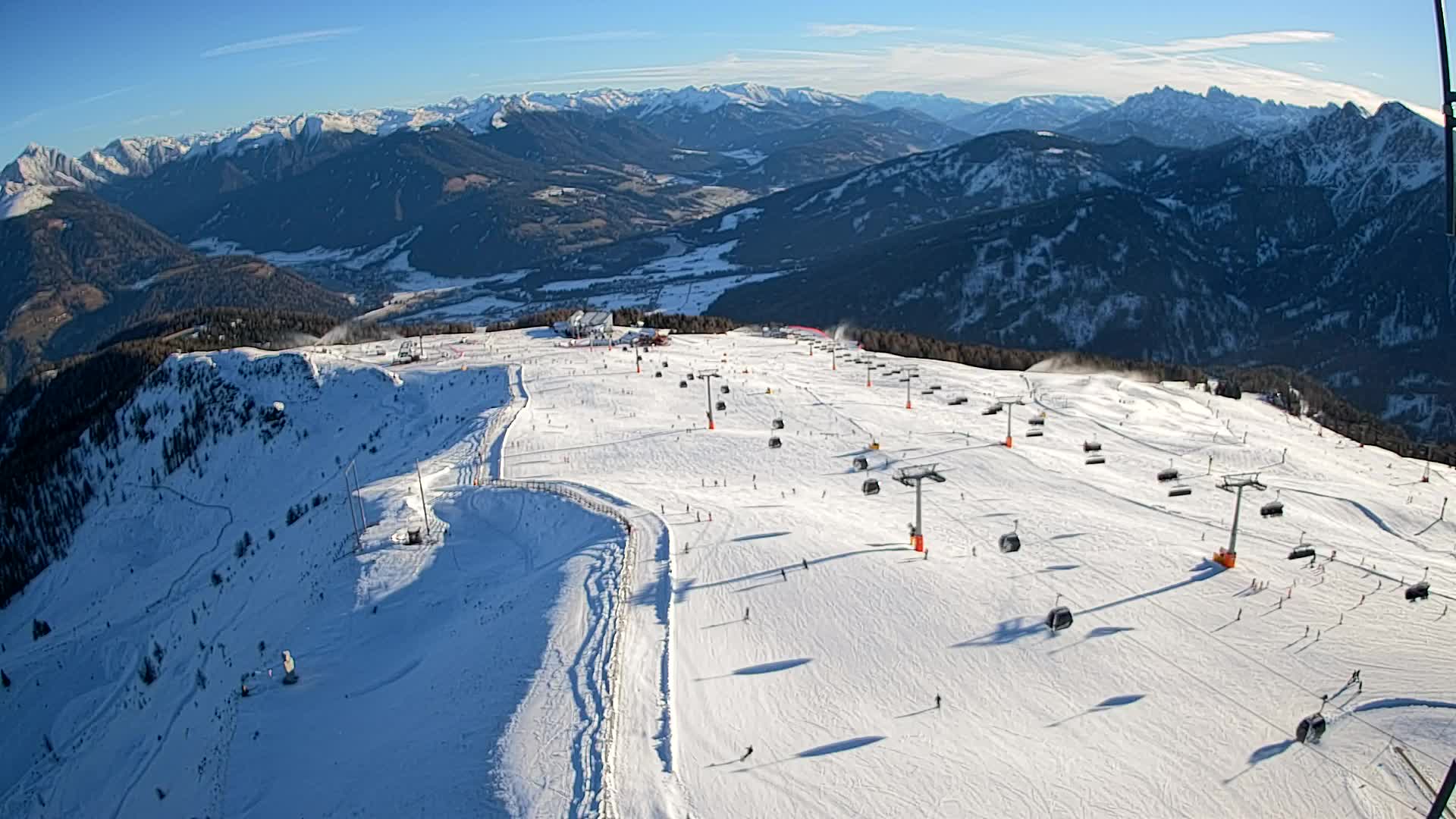 Kronplatz-Gipfel | Blick nach Olang – Valdaora