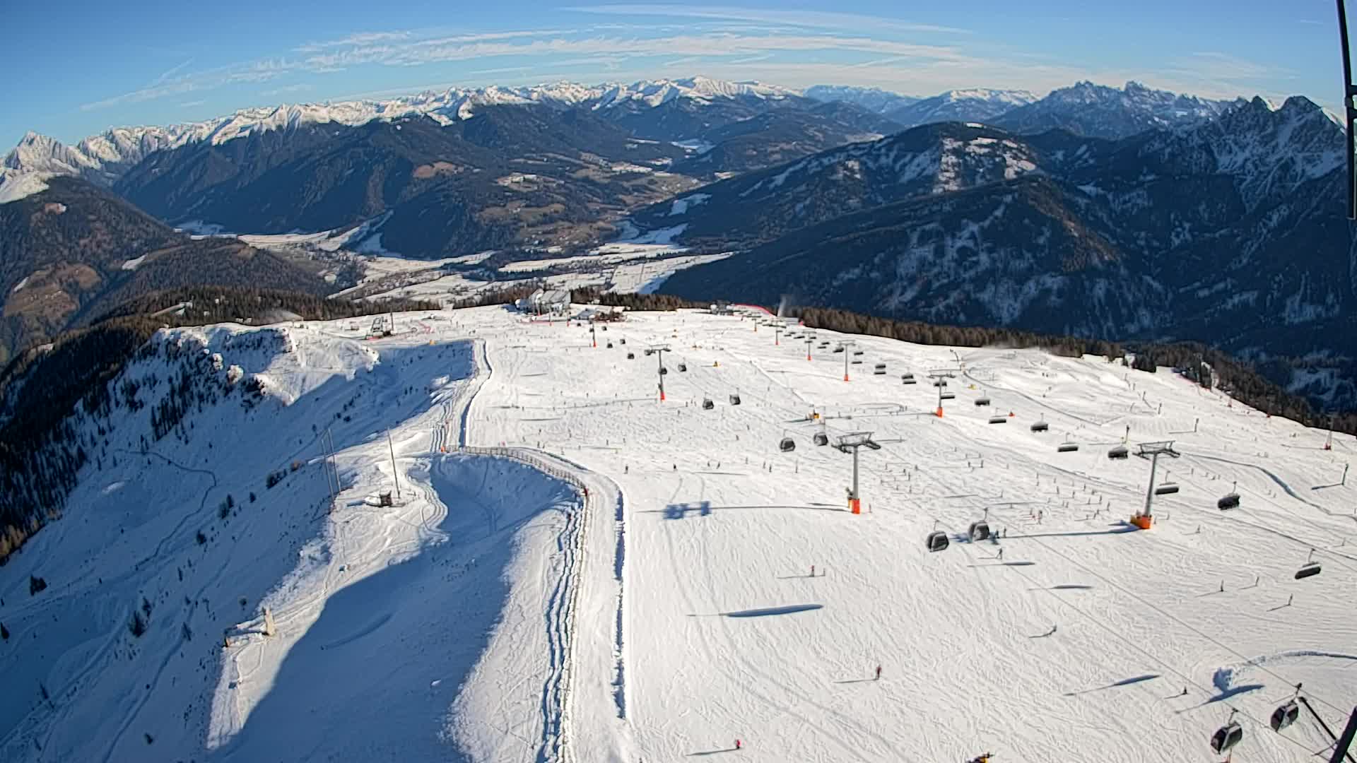 Kronplatz-Gipfel | Blick nach Olang – Valdaora